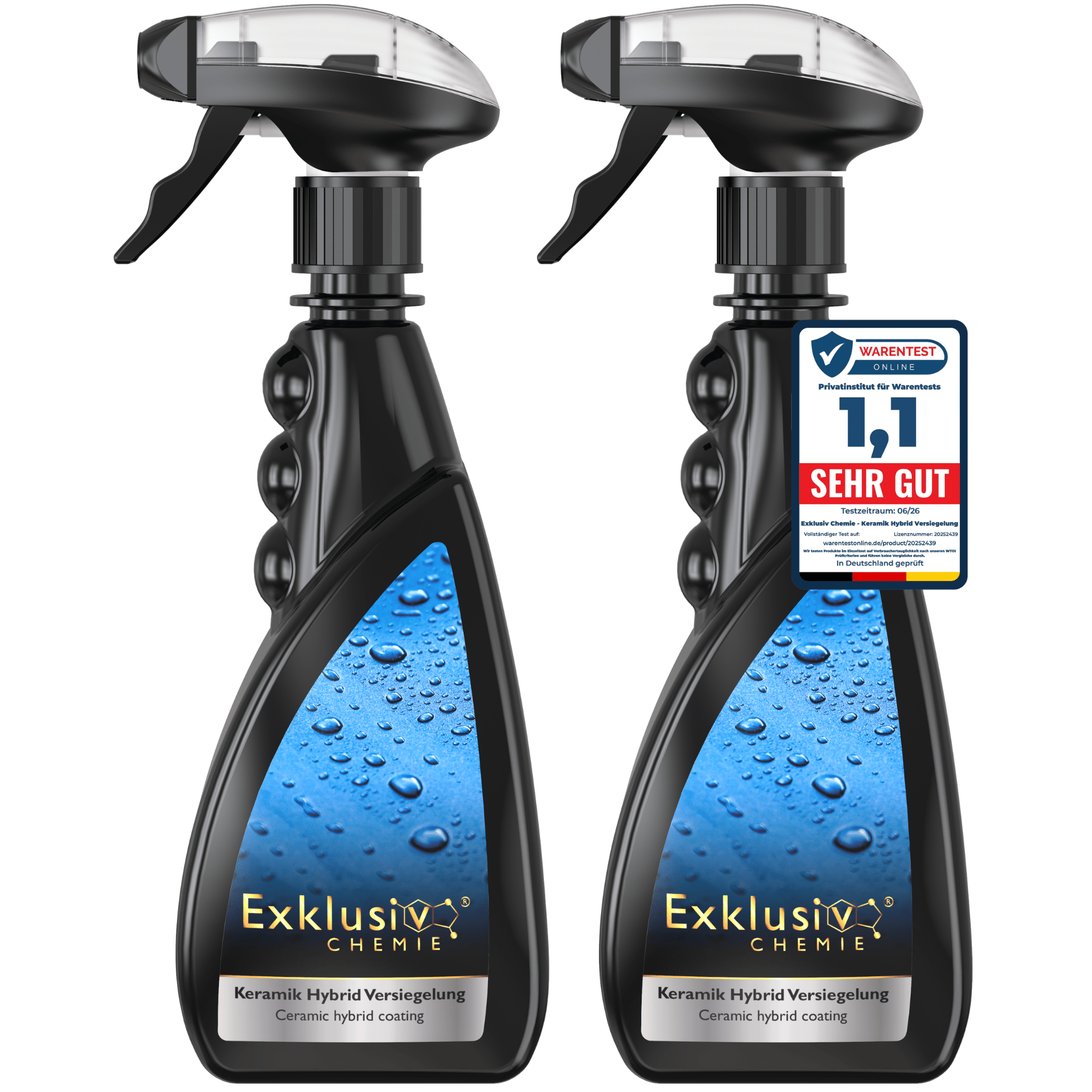 Image of 2x Ceramic Hybrid Sealing - Sparset Multipack | Ceramic Sealing For Cars | Car Polish | Coating | Paint Quick Sealing | Gloss And Protection With Water Bead Effect | 500 Ml