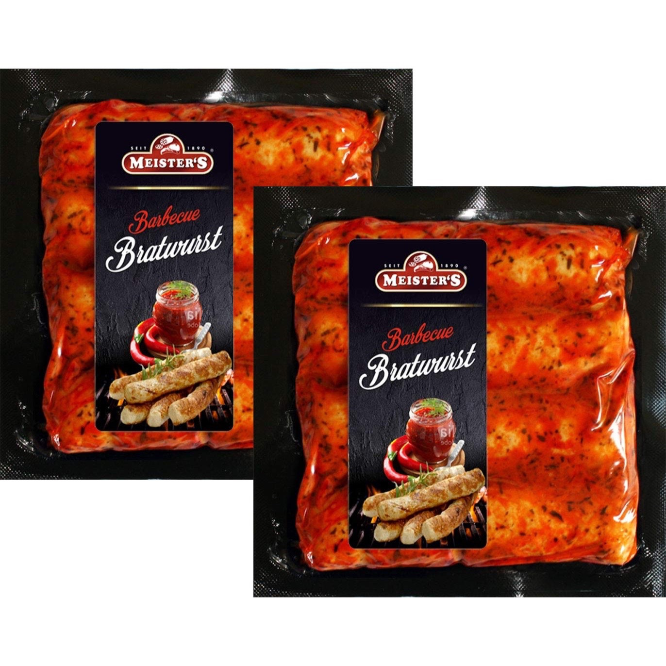 Image of Barbecue Bratwurst Grill Pack With Bbq Marinade, American Grill Flavor | Sausage For Grilling With Spicy Grill Marinade (2x200g)