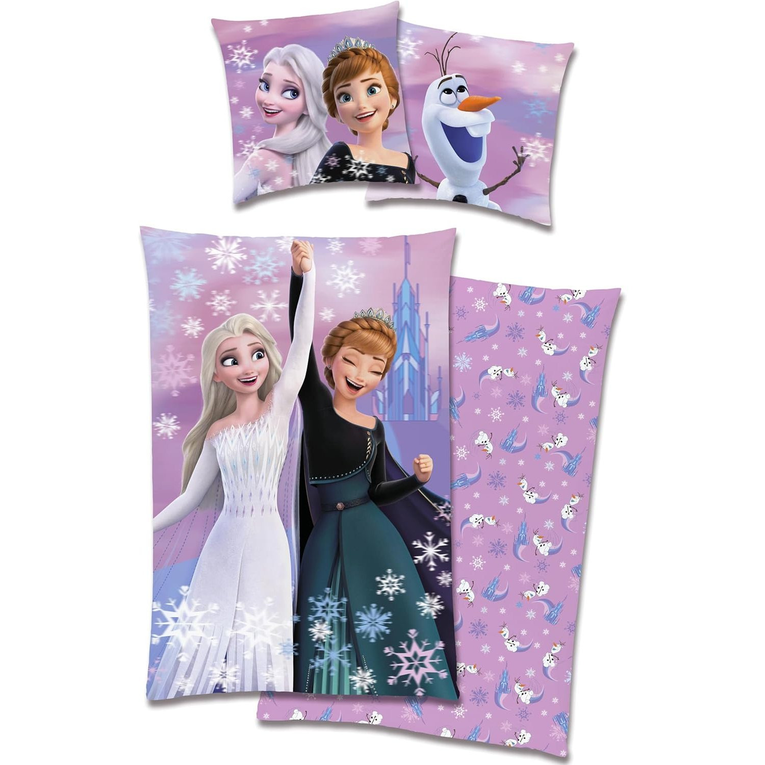Frozen - The Ice Queen Bedding, Anna, 80x80cm + 135x200cm, 100% With Zipper