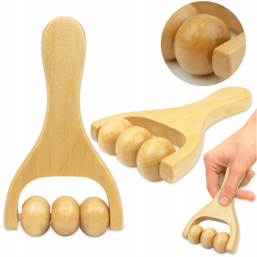 Wooden Face And Body Massager – Skin Massage Roller, Sculpting Roller For Skincare And Relaxation
