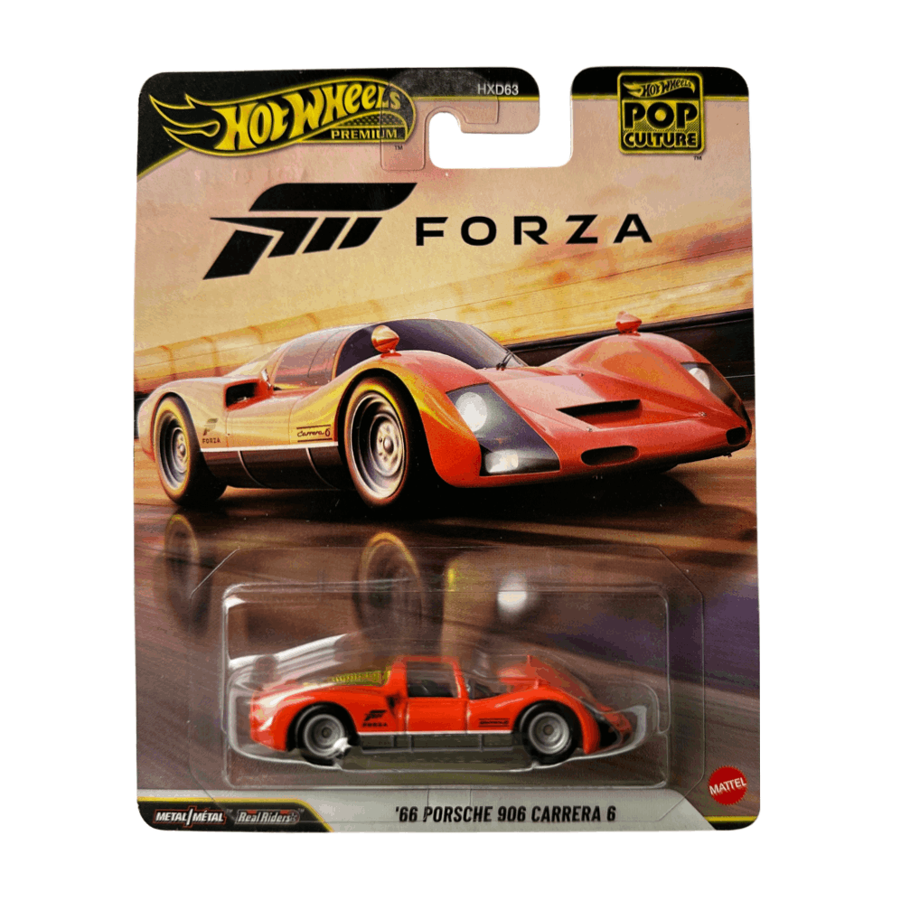 F0rza '66 P0rsche 906 Carrera 6 Jhw97 Hxd63-956q 1:64 Diecast Collector Car Toy Vehicle Detailed Model Orange Racing Car Vehicle Sealed Card For Collectors