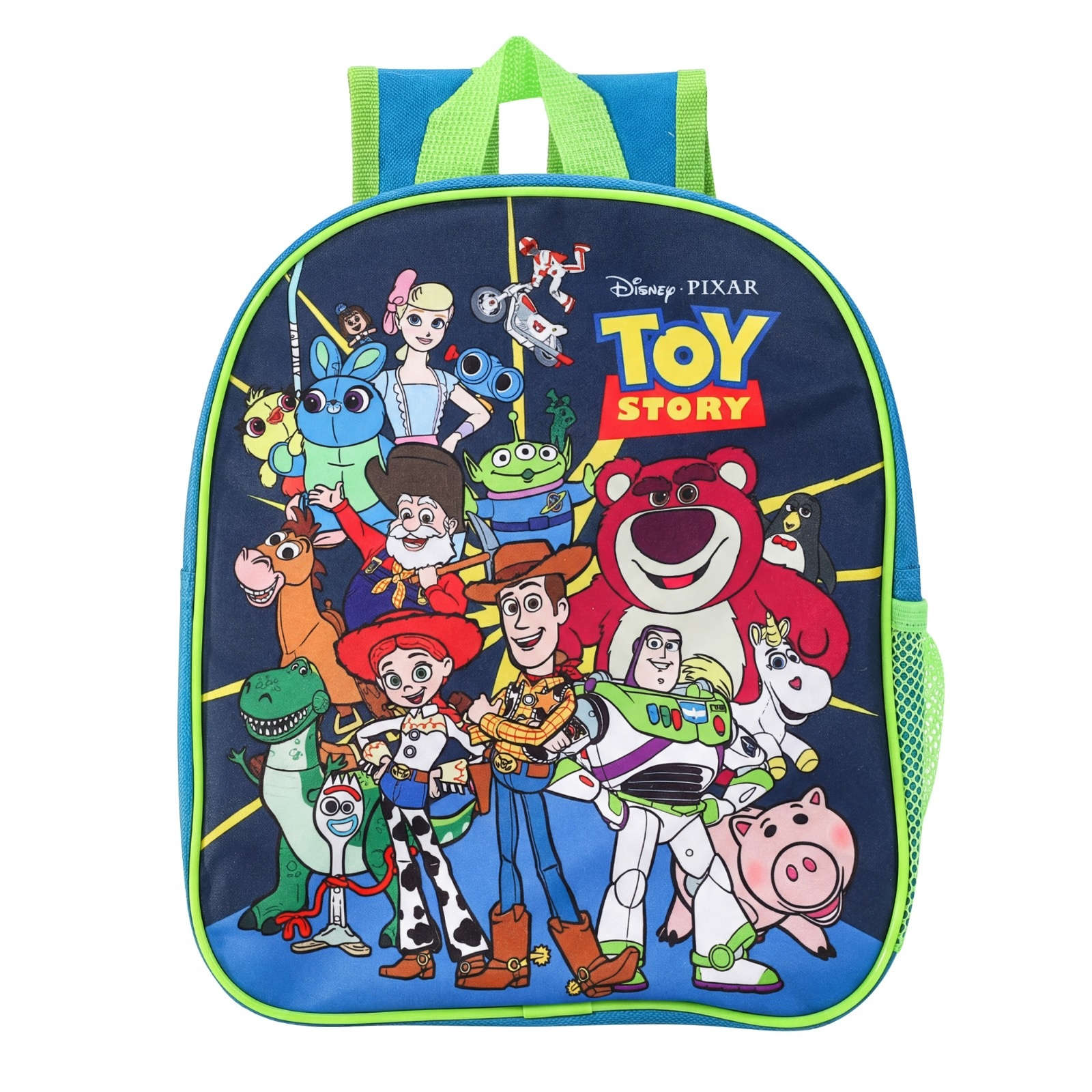 TEMU Toy Story Kids Backpack - Lightweight And Durable With Adjustable Straps In Dark Blue And Green Colour, Perfect For School, Travel, And Everyday