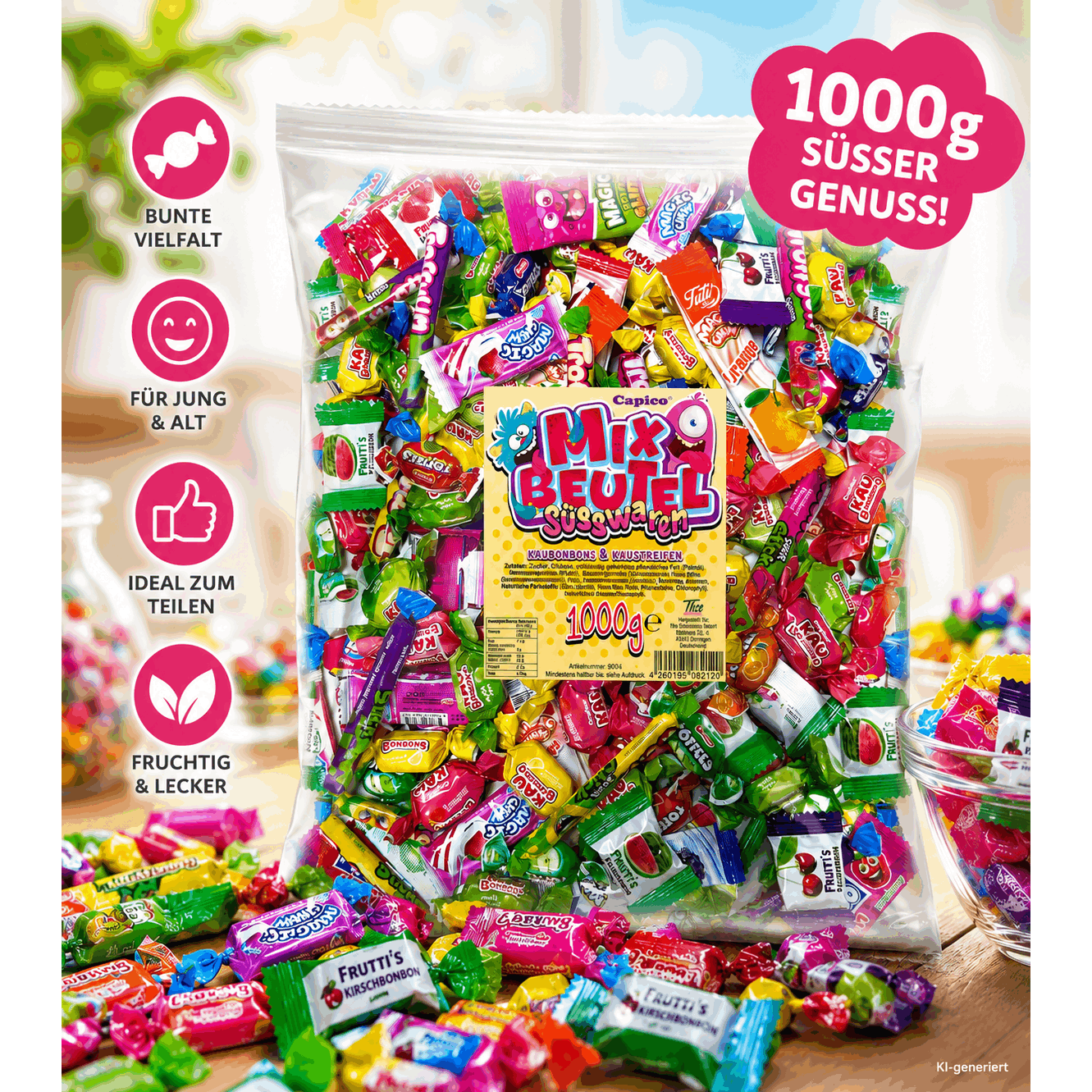 Capico Sweets Mixed Bag Caramels & Toffee Strips (1000g)