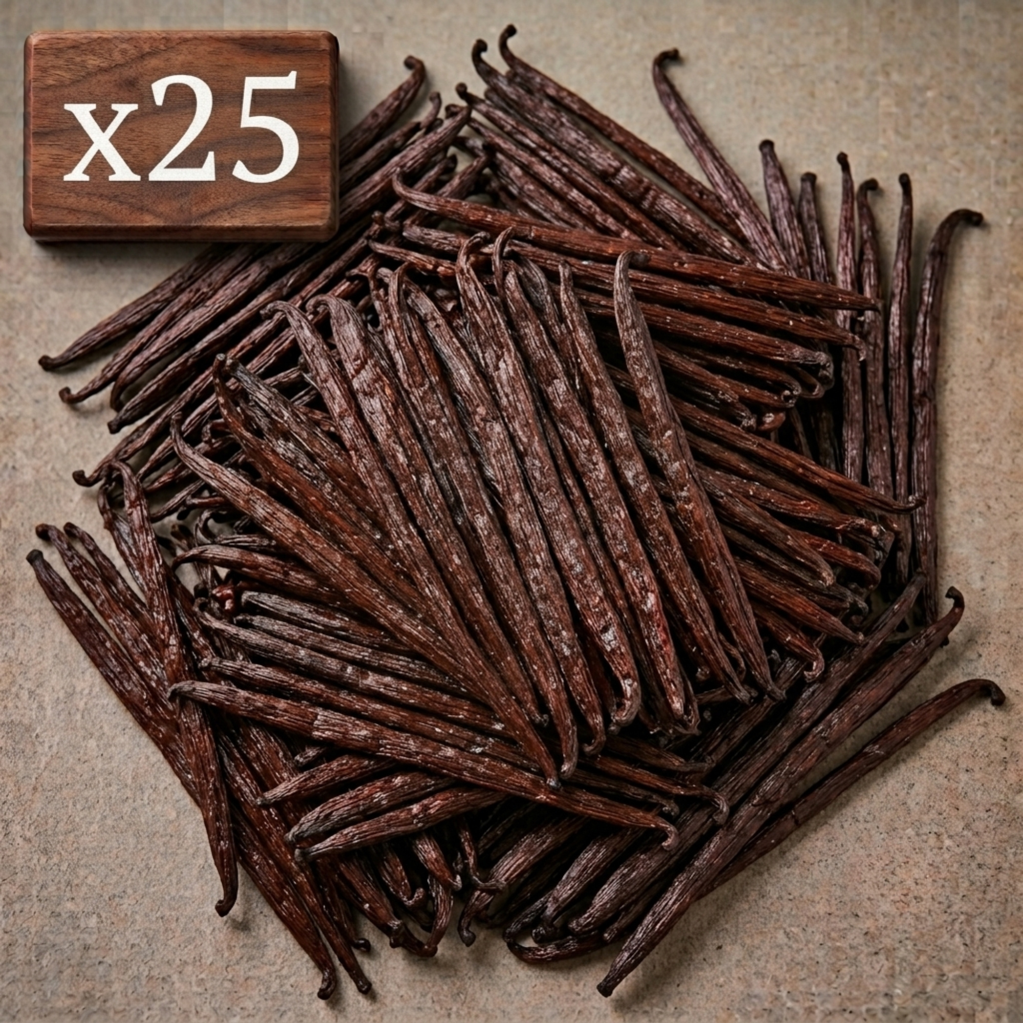 Image of 25 Premium Vanilla Pods • Extra Gourmet Quality Vanilla • Soft And Meaty Pods • Ideal For Pastry And Cooking • Resealable Bag - Long-lasting Freshness • Prestige Selection Sofia Vanilla