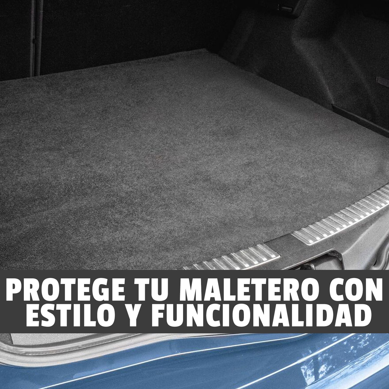TEMU Alfombrilla de maletero universal para coche, protector fácil de limpiar, recortable el tamaño del vehículo, para sedán y SUV.