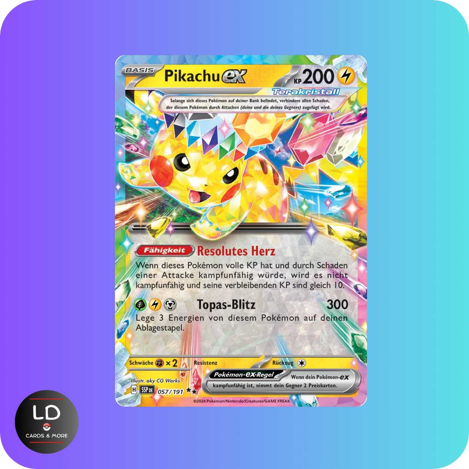 Image of Pokémon Pikachu Ex 057 Nm German