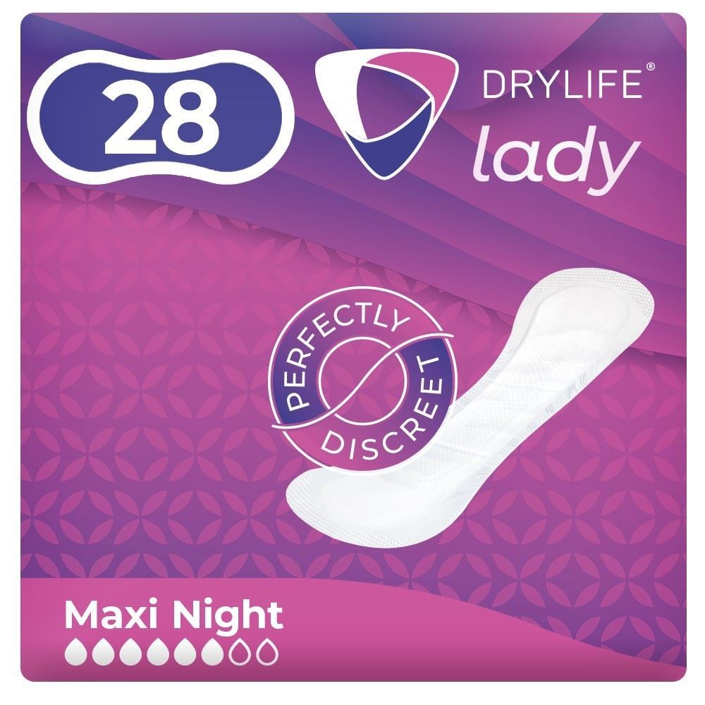 TEMU 28 X Premium Lady Maxi Night | Women's Overnight Pads | Maximum Absorbency Bladder Leak Protection | 1 Pack Of 28