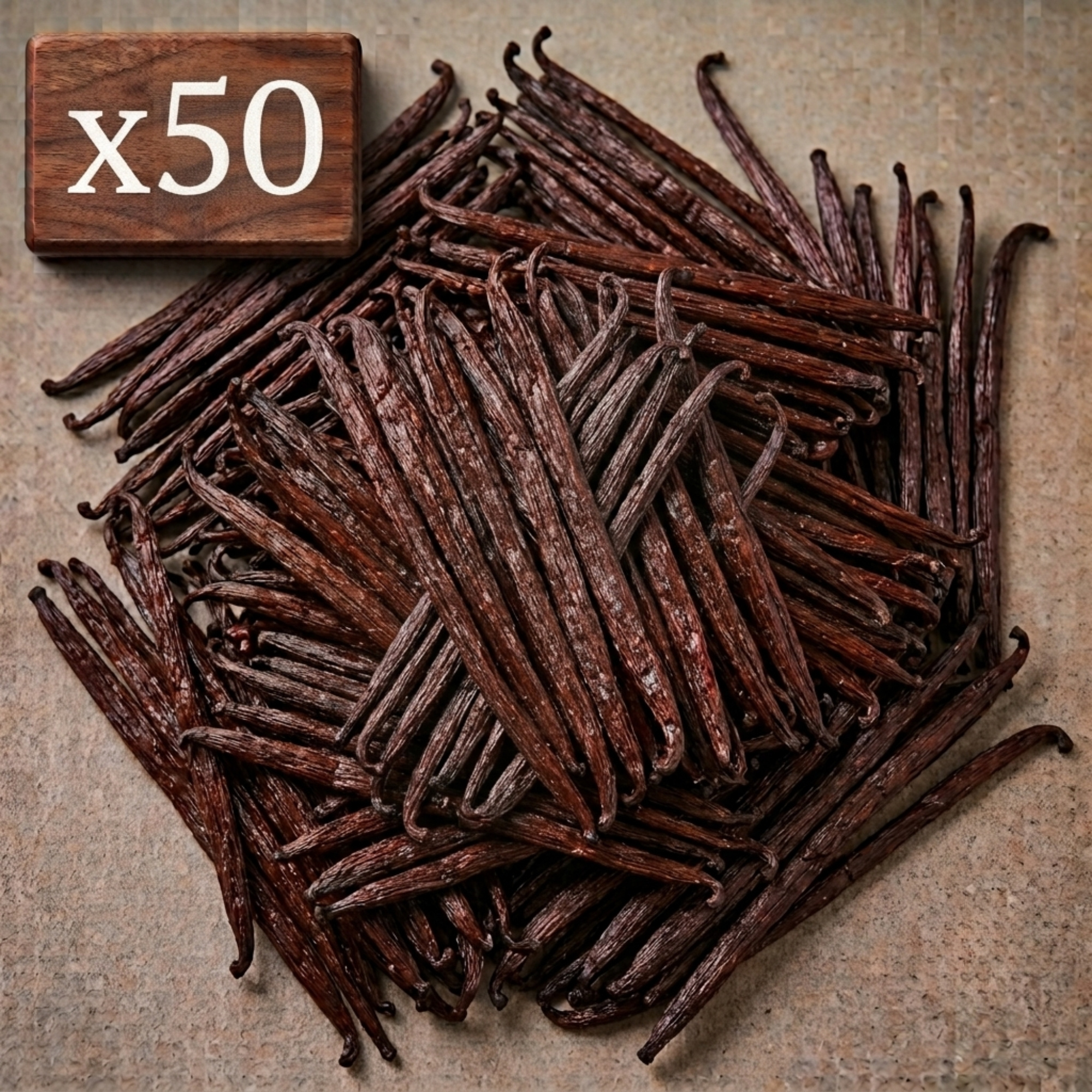 Image of 50 Premium Vanilla Pods • Extra Gourmet Quality Vanillas • Soft And Fleshy Pod • Ideal For Pastry And Cooking • Resealable Bag - Long Shelf Life • Sofia Vanilla Prestige Selection
