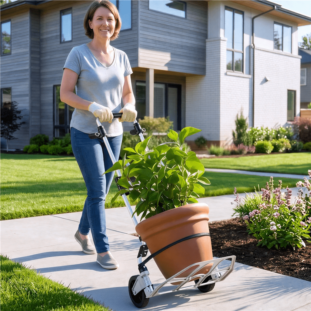 TEMU Cost-effective Aluminum Sack Truck, 150 Kg Load Capacity, Foldable Heavy-duty Sack Truck, Height-adjustable Transport Cart 88.5 Cm - 115 Cm With