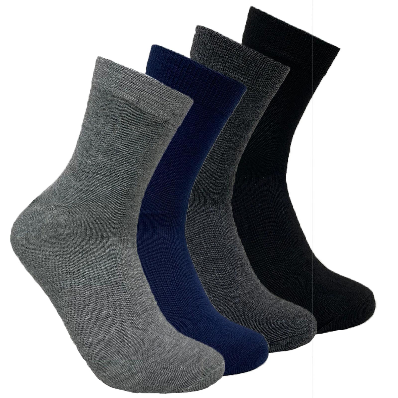 15 Pairs Men's Black Socks, 95% Cotton, Comfortable Hosiery 39-46
