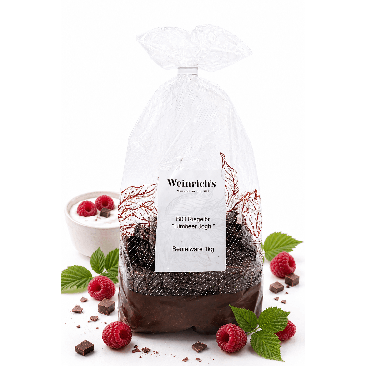 1000 G / 1 Kg Broken Milk Chocolate With Raspberry Yogurt Filling
