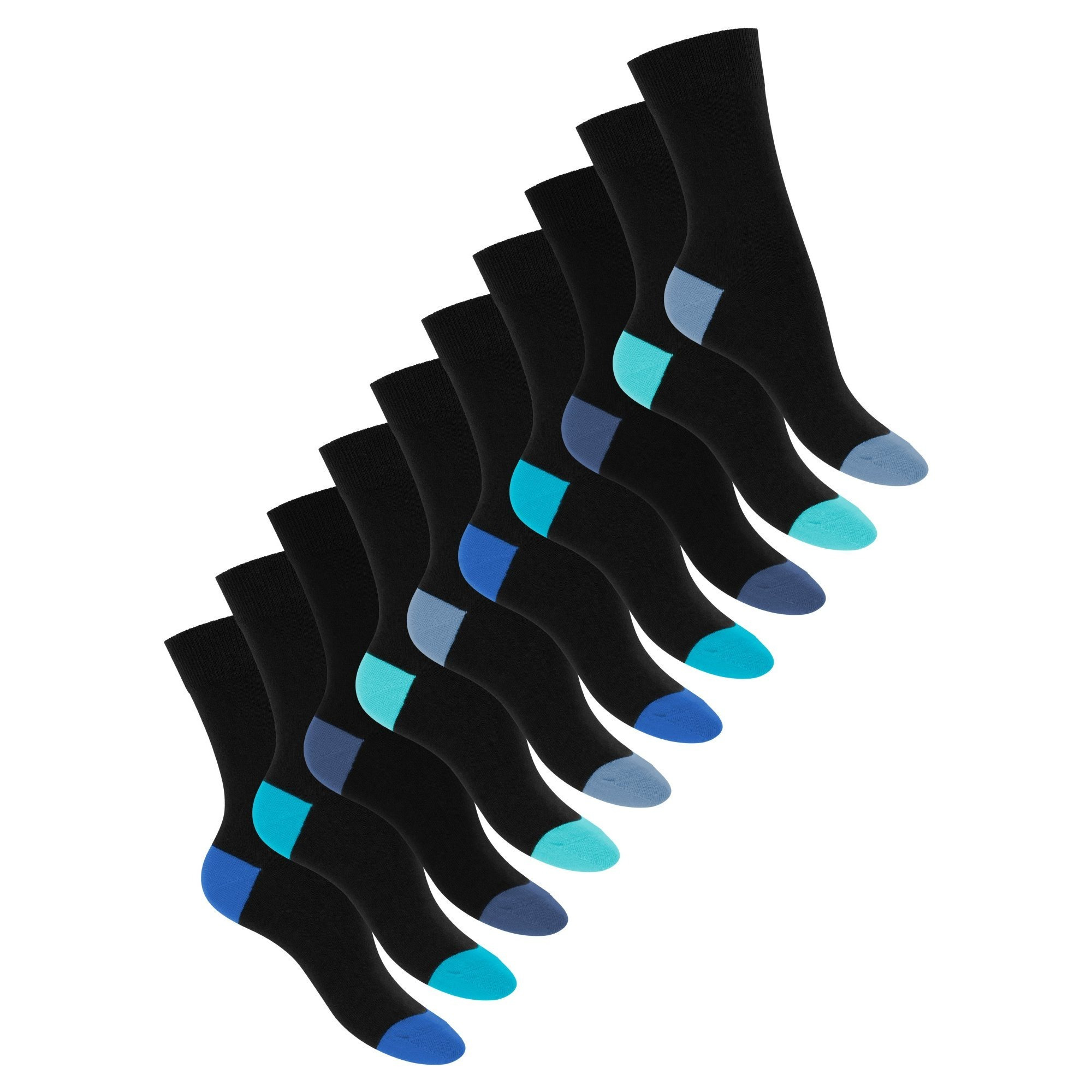 10 Pairs Of Socks For – Soft Unisex Socks With Colored Heel & Toe