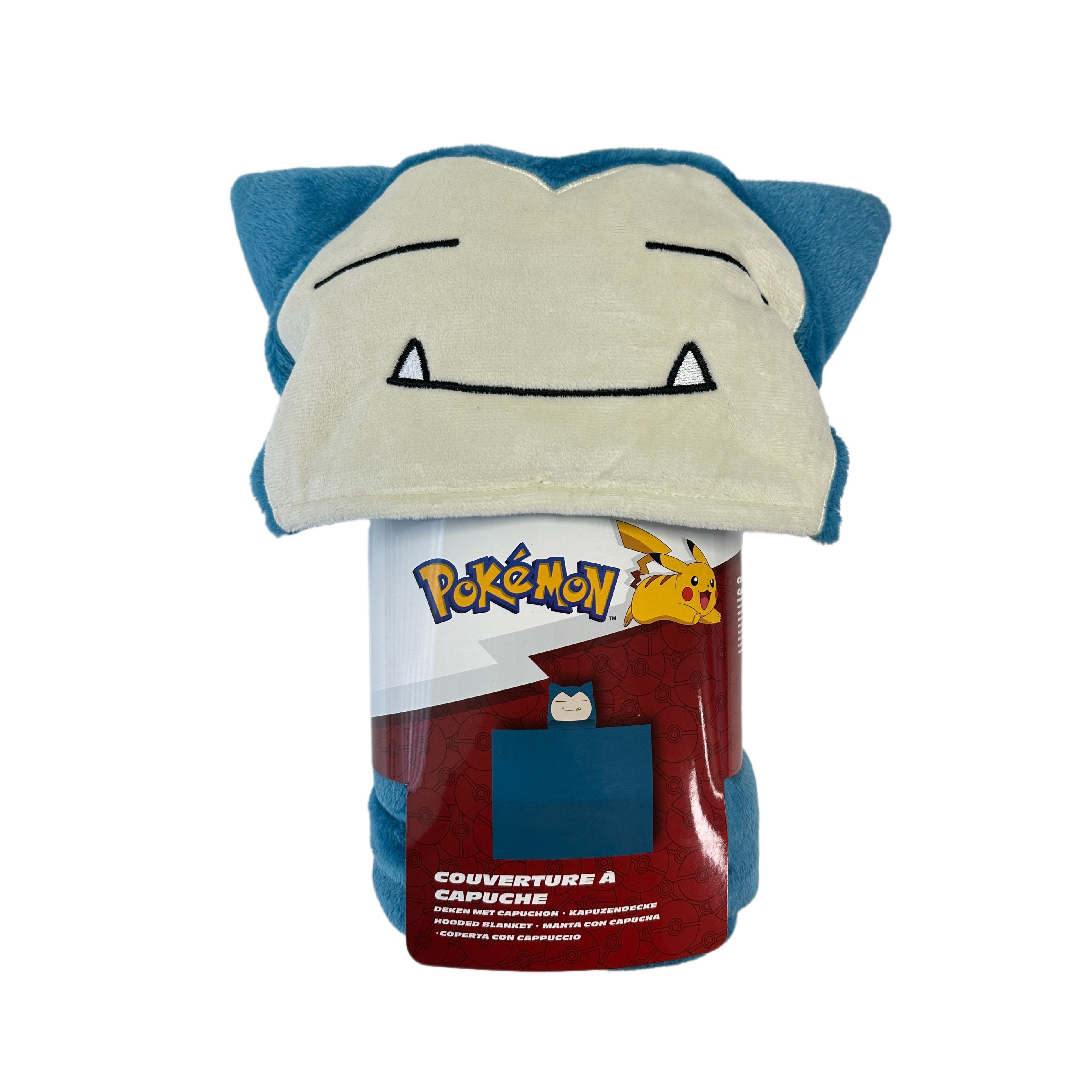 Image of Pokémon Hooded Blanket – – 120x150cm – Soft & Comfortable – Officially Licensed, Blue