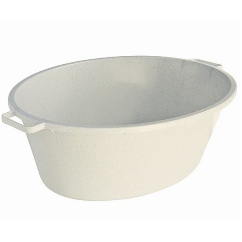 Image of Oval Plastic Laundry Tub, Gray/granite, 41 , 65 X 48 Cm