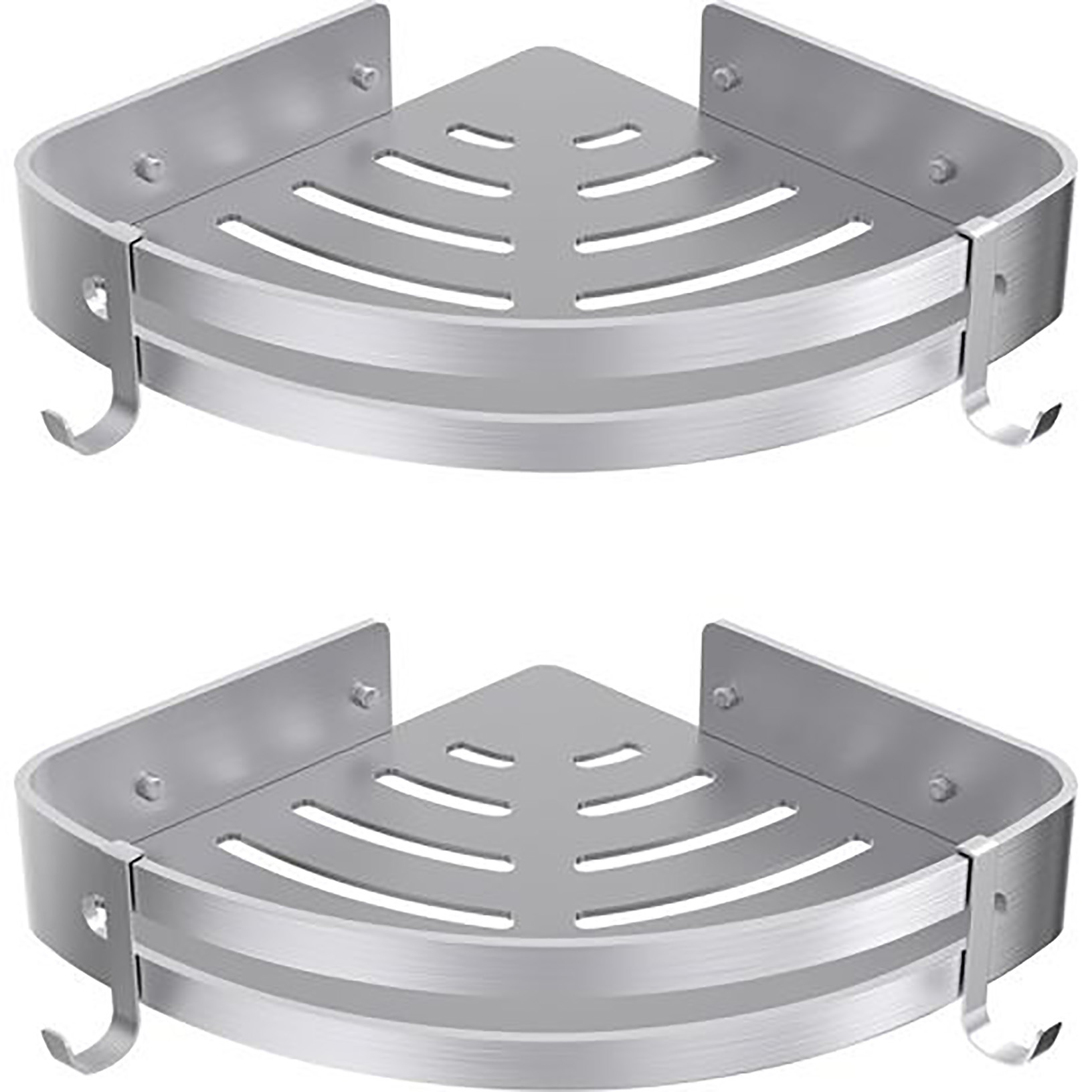 TEMU 2pcs Shower Corner Shelf No Drilling