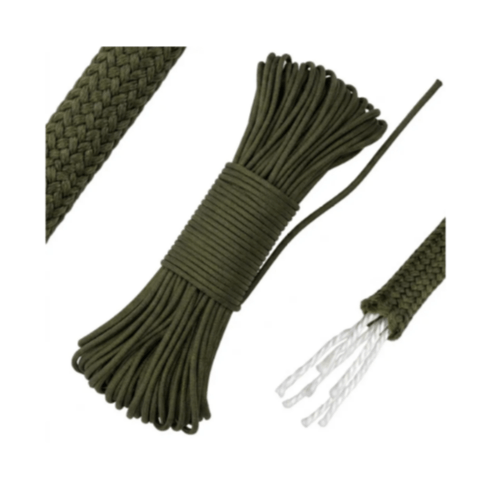 Strong Durable Paracord Survival Rope, Olive Green, 180 Kg, 30m