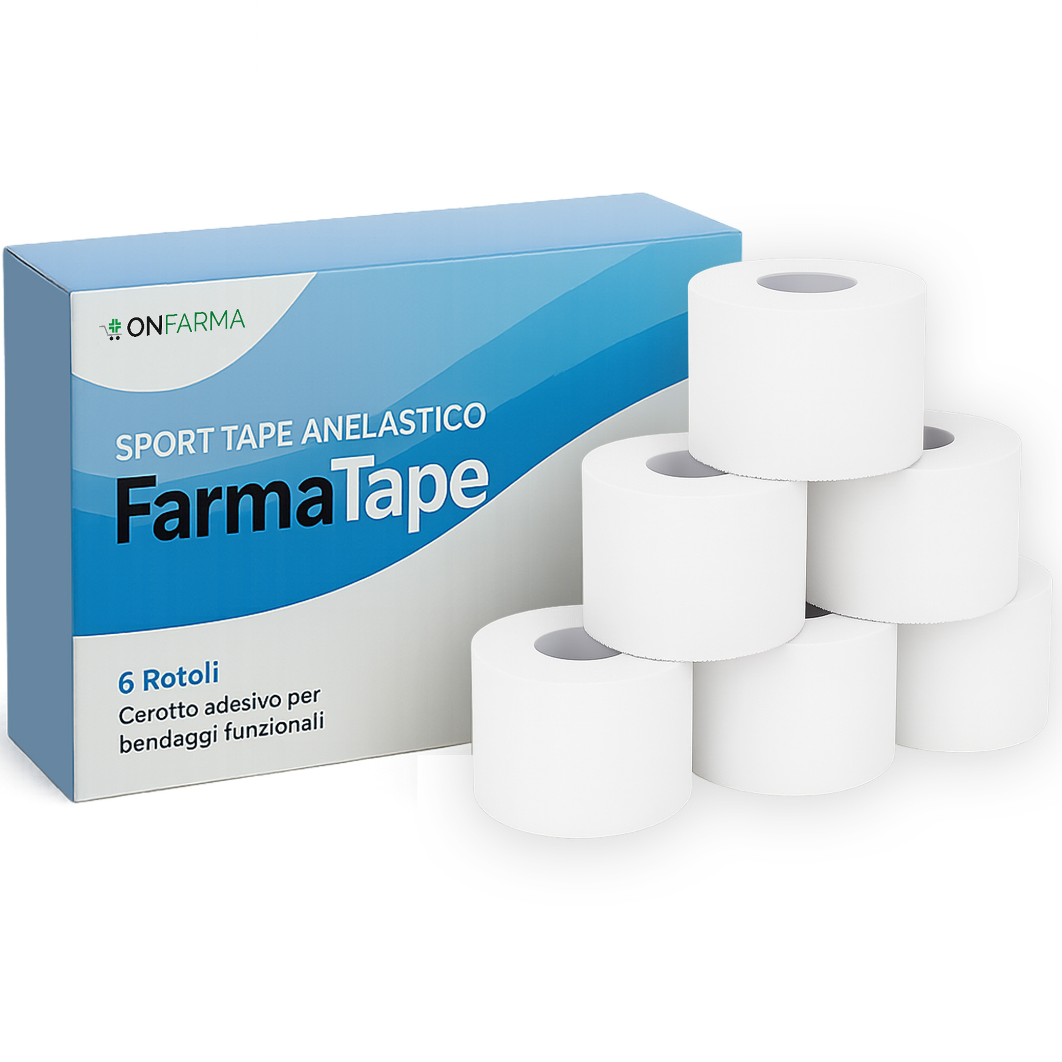 TEMU Sport Tape Adesivo per Bendaggio Funzionale �� Nastro Sportivo strappal strappabile, Idrorepellente, Supporto per Attivit� Fisica �� Rotolo 10