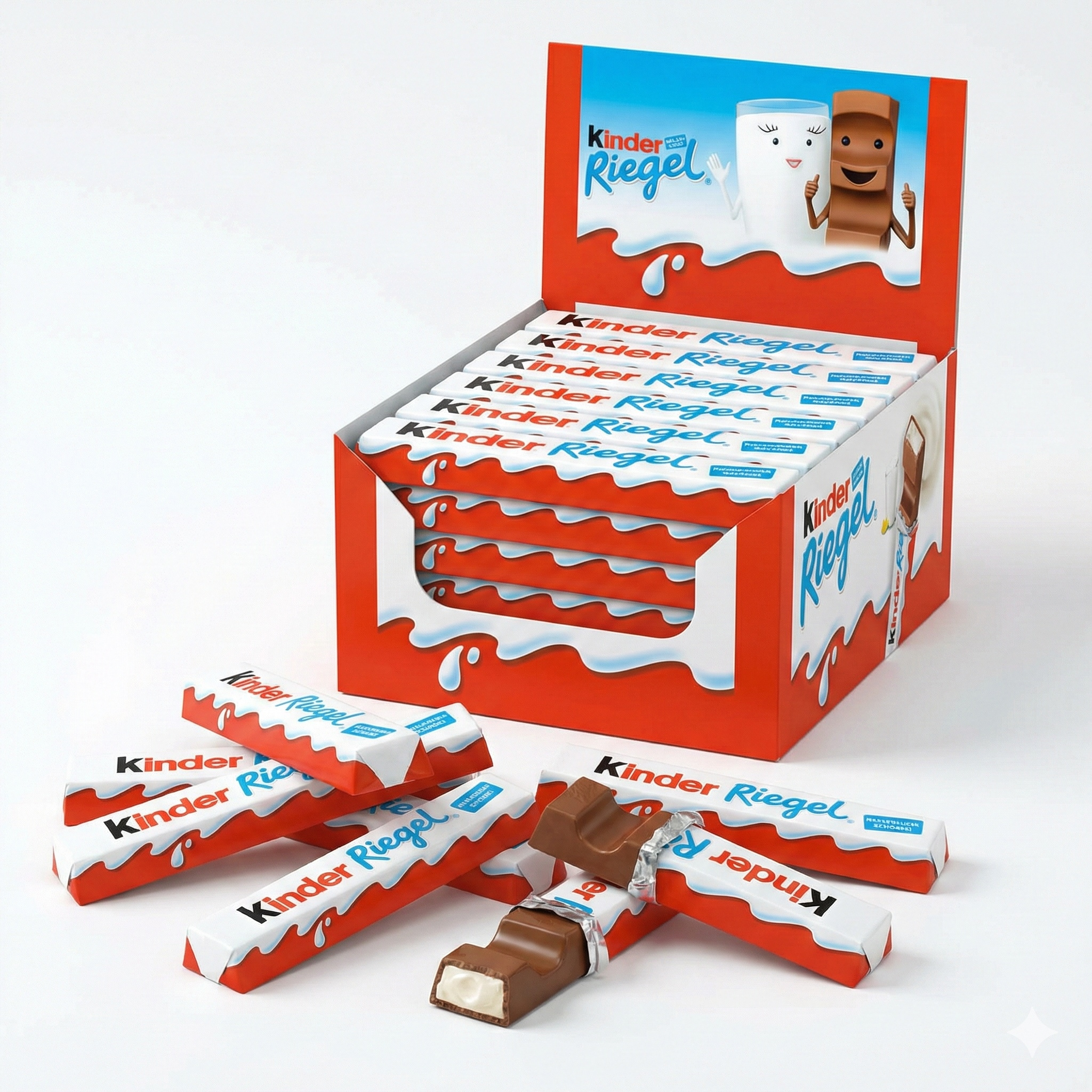 E-shop XXL Vorratspack Kinder Riegel Display (36 x 21g) – Der Klassiker! Cremige Milchfüllung umhüllt von zarter Vollmilchschokolade. Ideal für