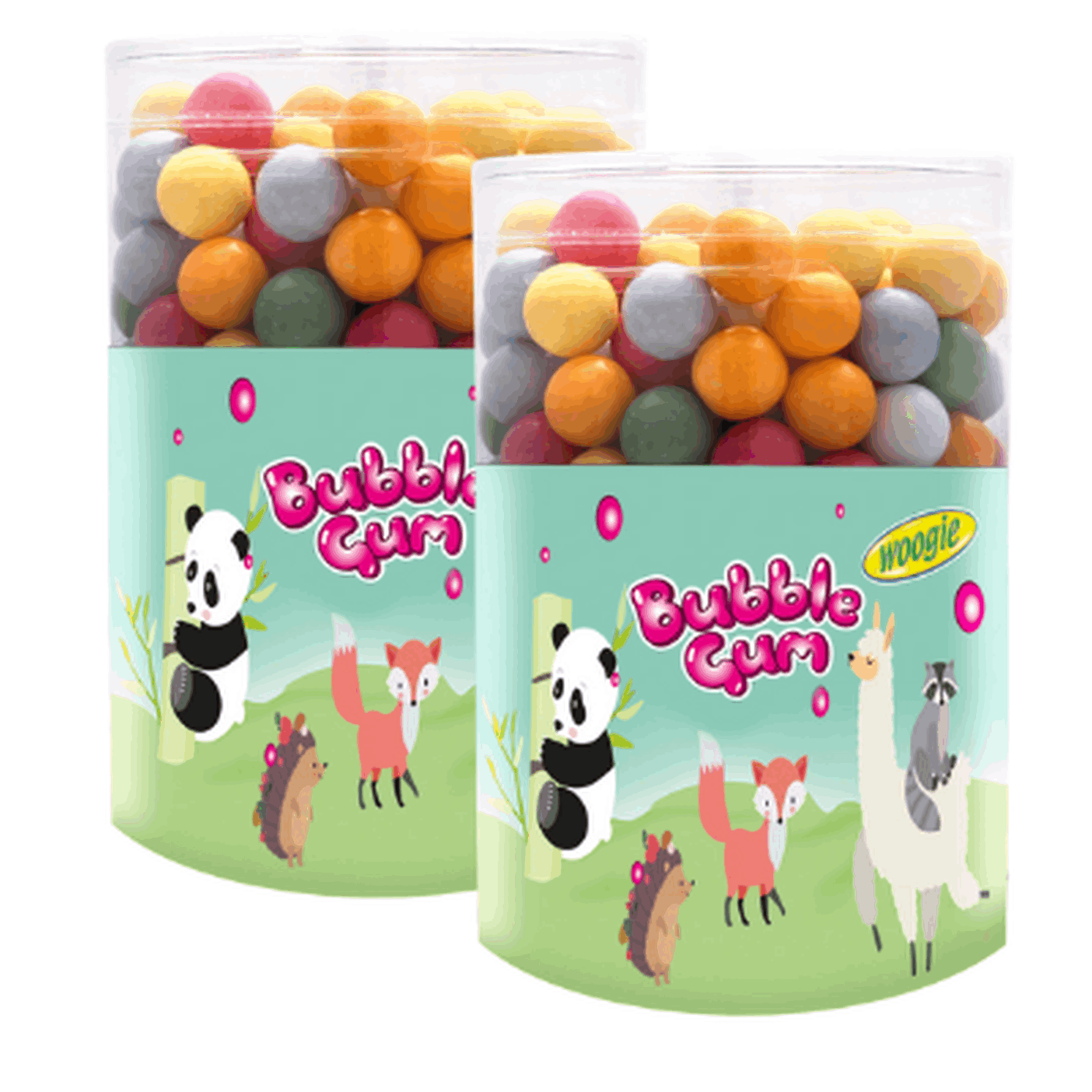 Image of Woogie Gumballs 2 × 500 G - Colorful Bubble Gum Balls In Bulk Pack - Fruity Chewing Fun For Kids & Adults