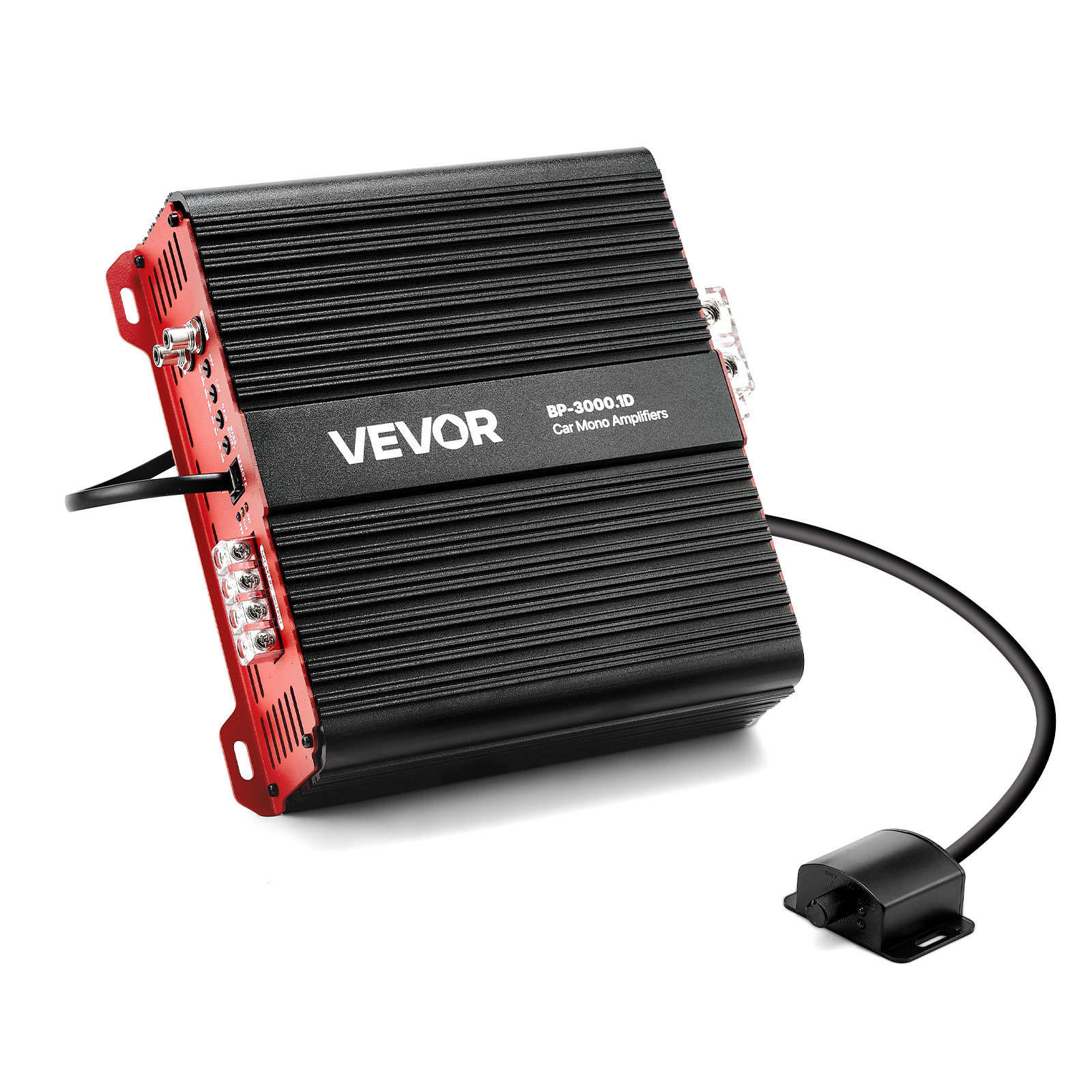 Vevor Monoblock Car Amplifier, 3000w Rms Max, 1/2/4 Ohm Stable, 1-channel Class D Car Audio Amplifier With Remote Subwoofer Level Control, Low Pass Filter And Boost, Volume Controller Included