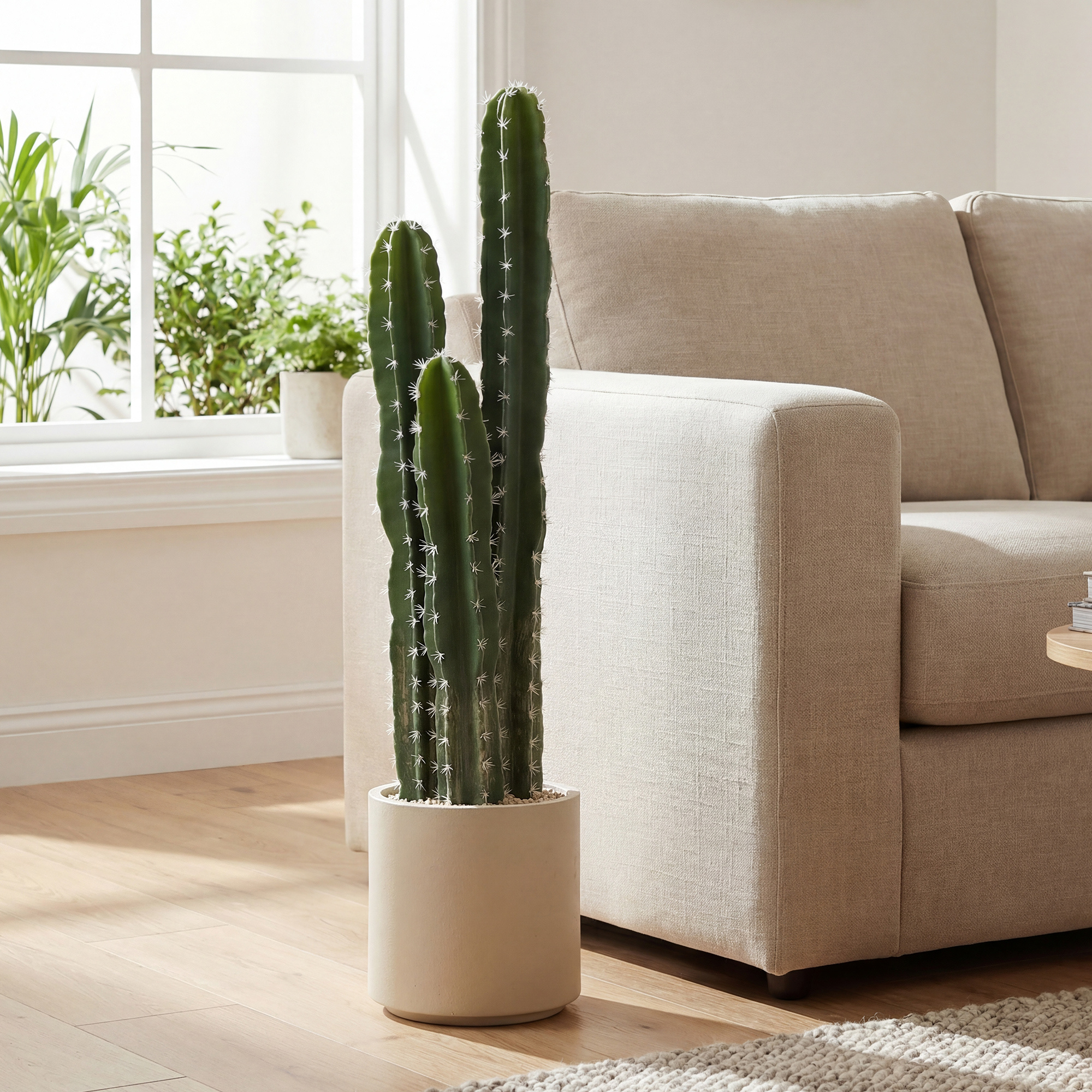 Artificial Cactus Plant Large 95 Cm Artificial Plants In Pot, Columnar Cactus Like Real Decoration For Home, Office, Housewarming Gifts