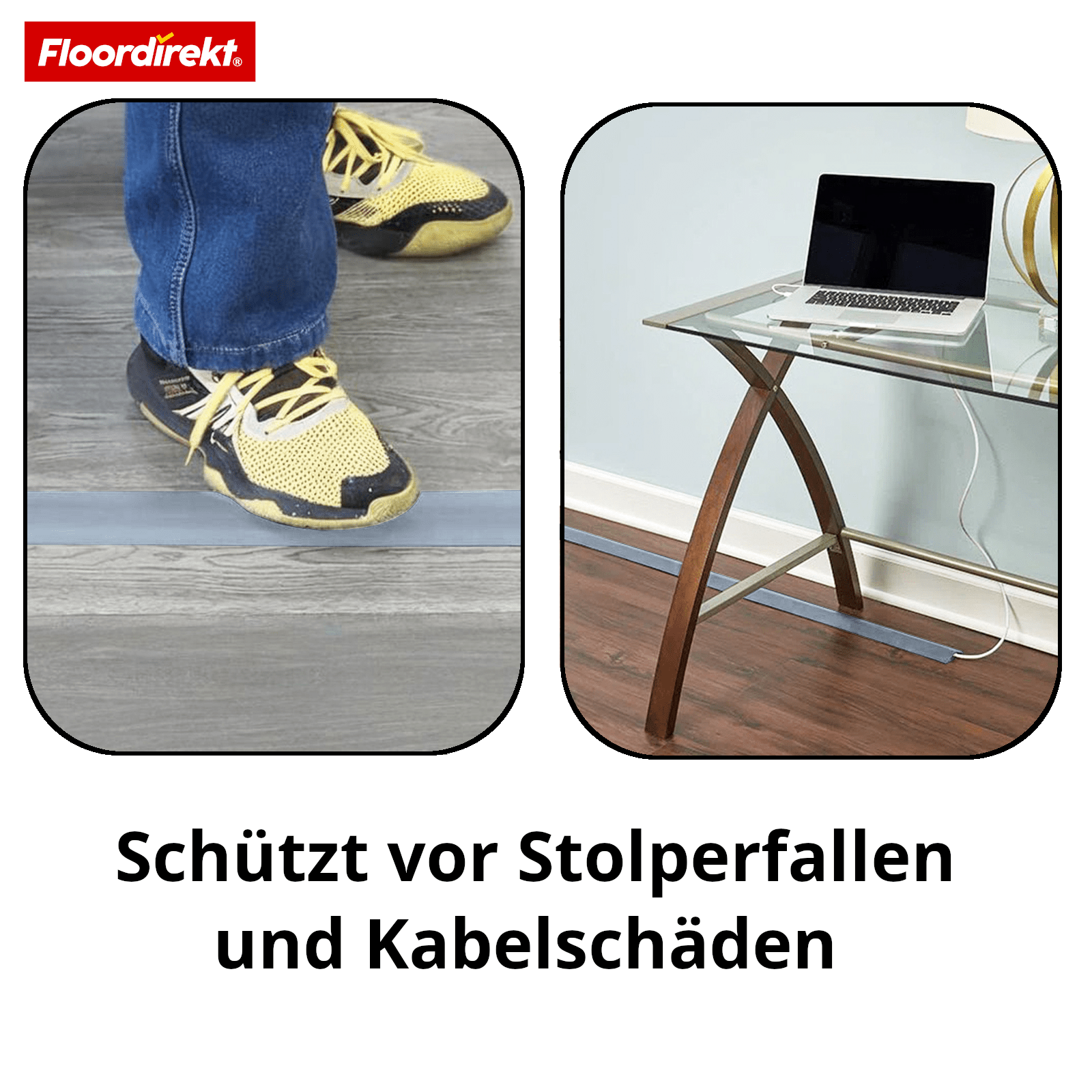 Floor Direct Cable Channel for Trip Protection, 4 Lengths Available