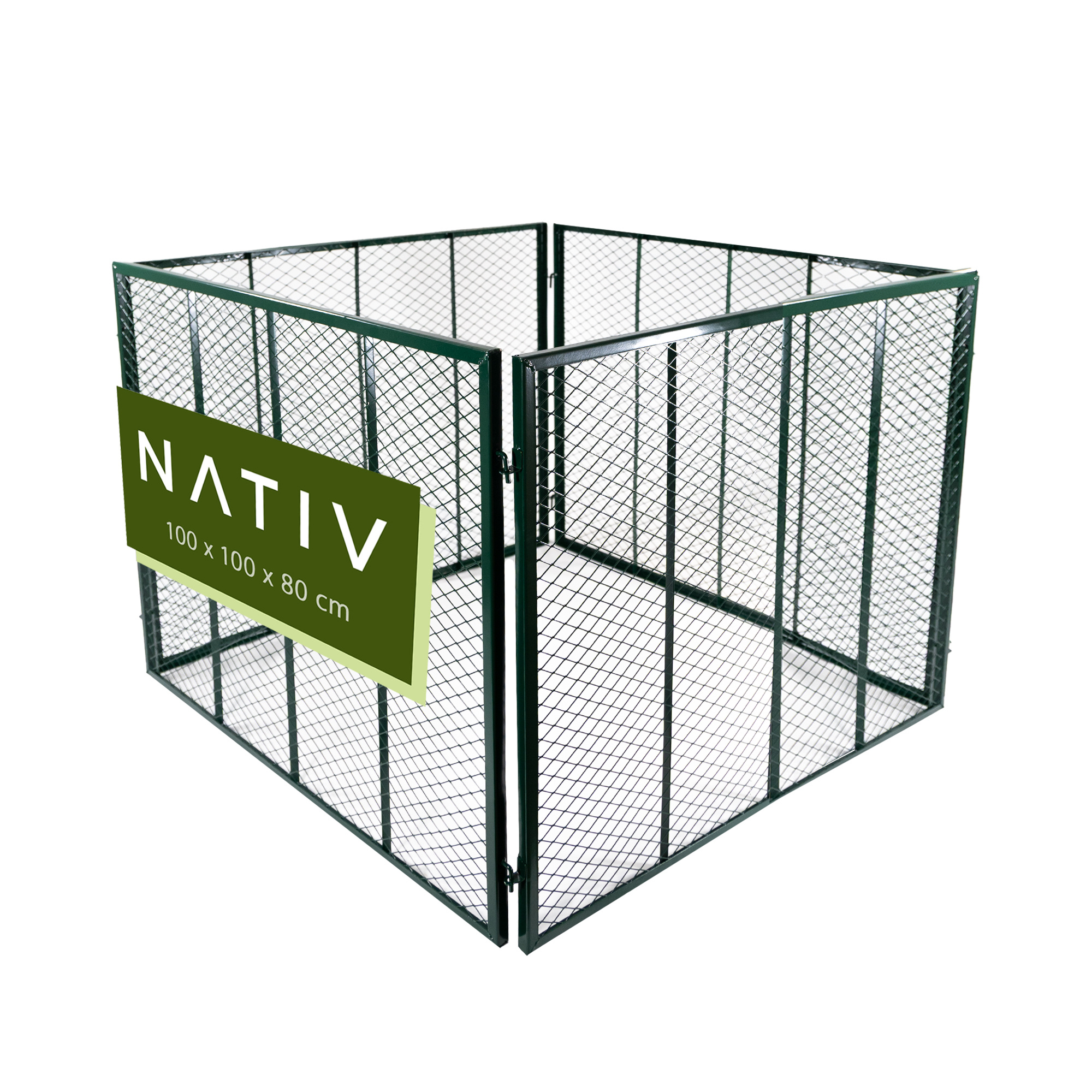 Dark Green Metal Composter, Sturdy Compost Bin For Your Owncompost