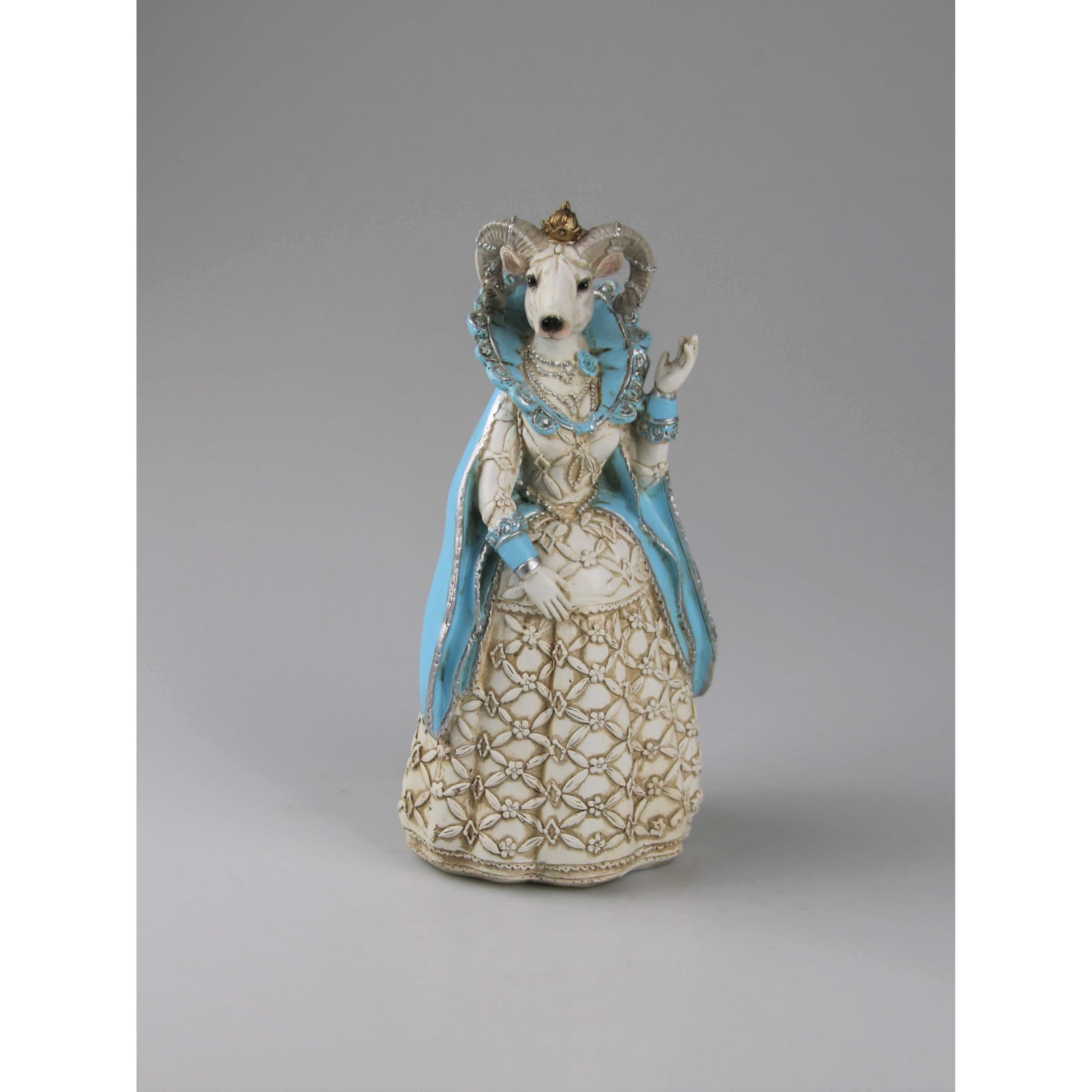 Image of Sheep In A Coat – Winter-themed Decorative Figure, 9x24 Cm
