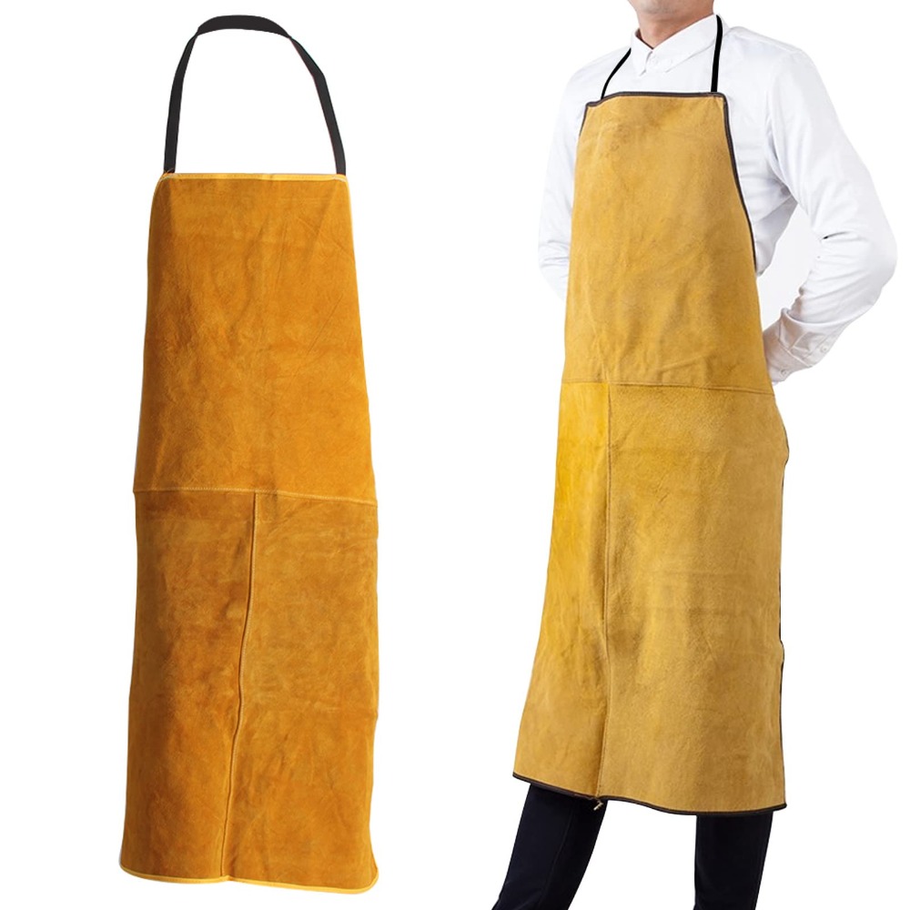 E-shop 60 x 90 cm große Schweißerschürze, flammhemmende Arbeitskleidung, hergestellt aus Latzschürze, verstellbare Schutzkleidung
