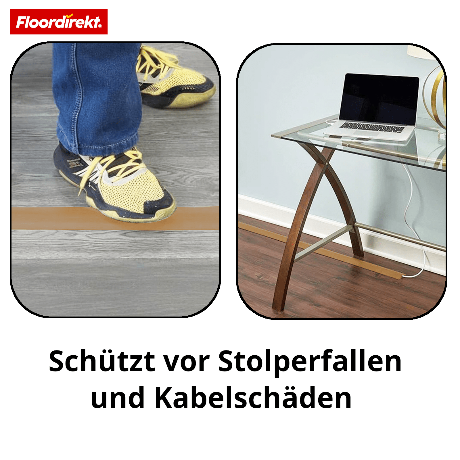 Floor Direct Cable Channel for Trip Protection, 4 Lengths Available