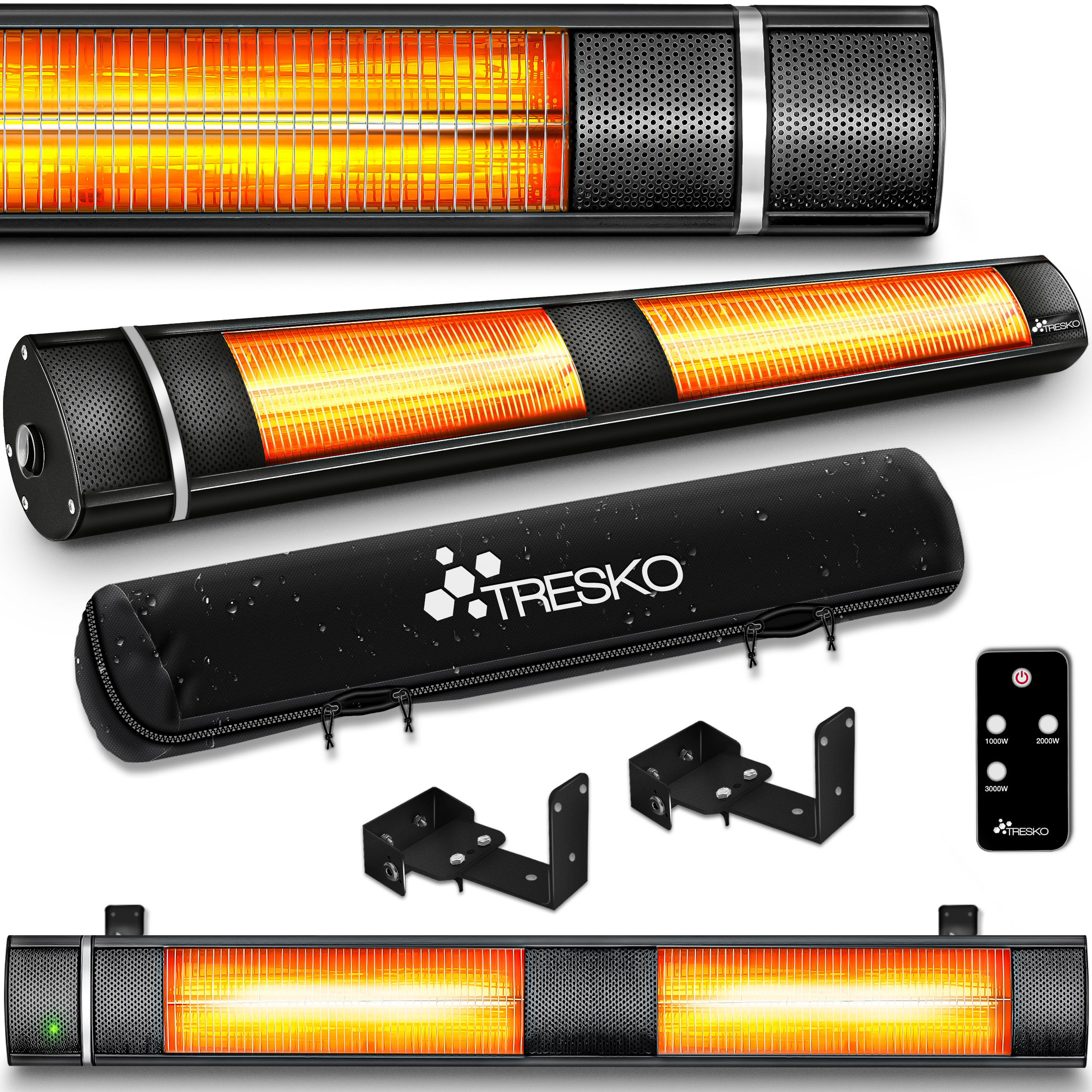 E-shop TRESKO® Heizstrahler 3000W Infrarotstrahler Wand Terrassenstrahler Wärmestrahler