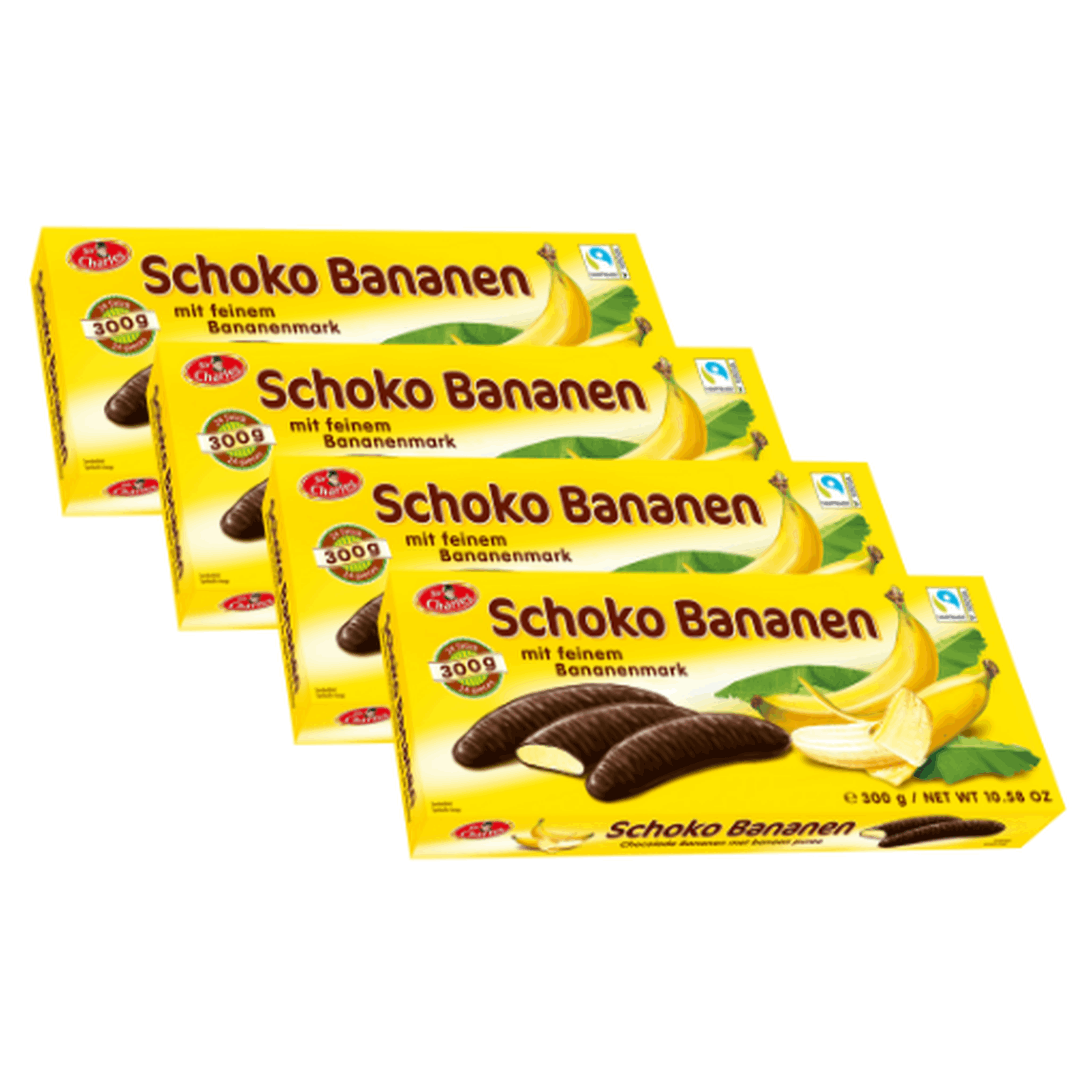 Image of Sir Charles Chocolate Bananas 300g | 24pcs | With Fine Banana Puree 4 X 300g