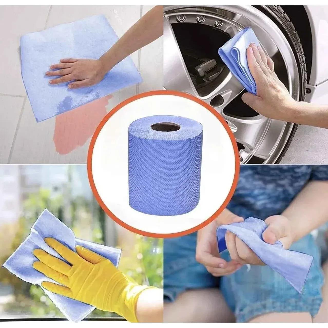 18pcs Centrefeed Blue Rolls, Strong & Absorbent Kitchen Towels