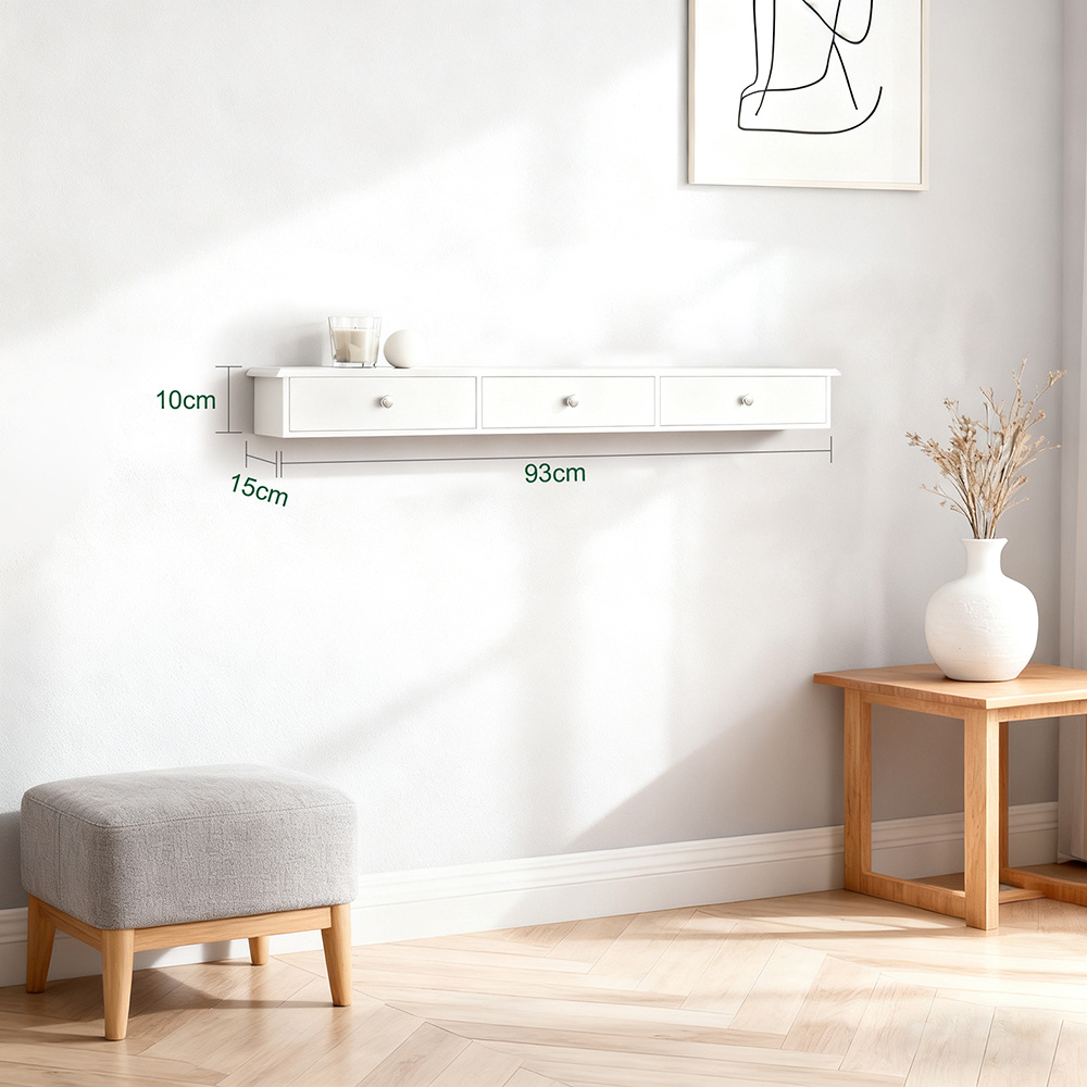 TEMU 1 estante de pared con cajones, estante colgante de, muebles de almacenamiento modernos para pasillo, , cocina y dormitorio.