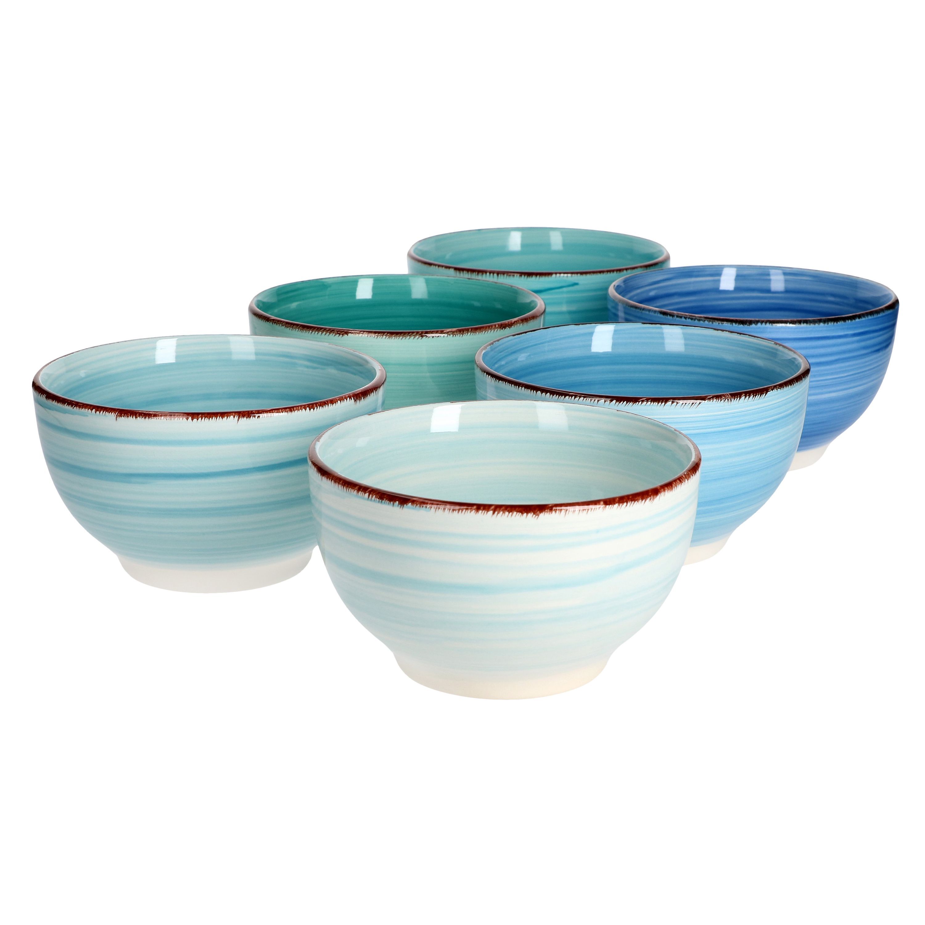 6pcs Set Of Bowls Blue 14cm