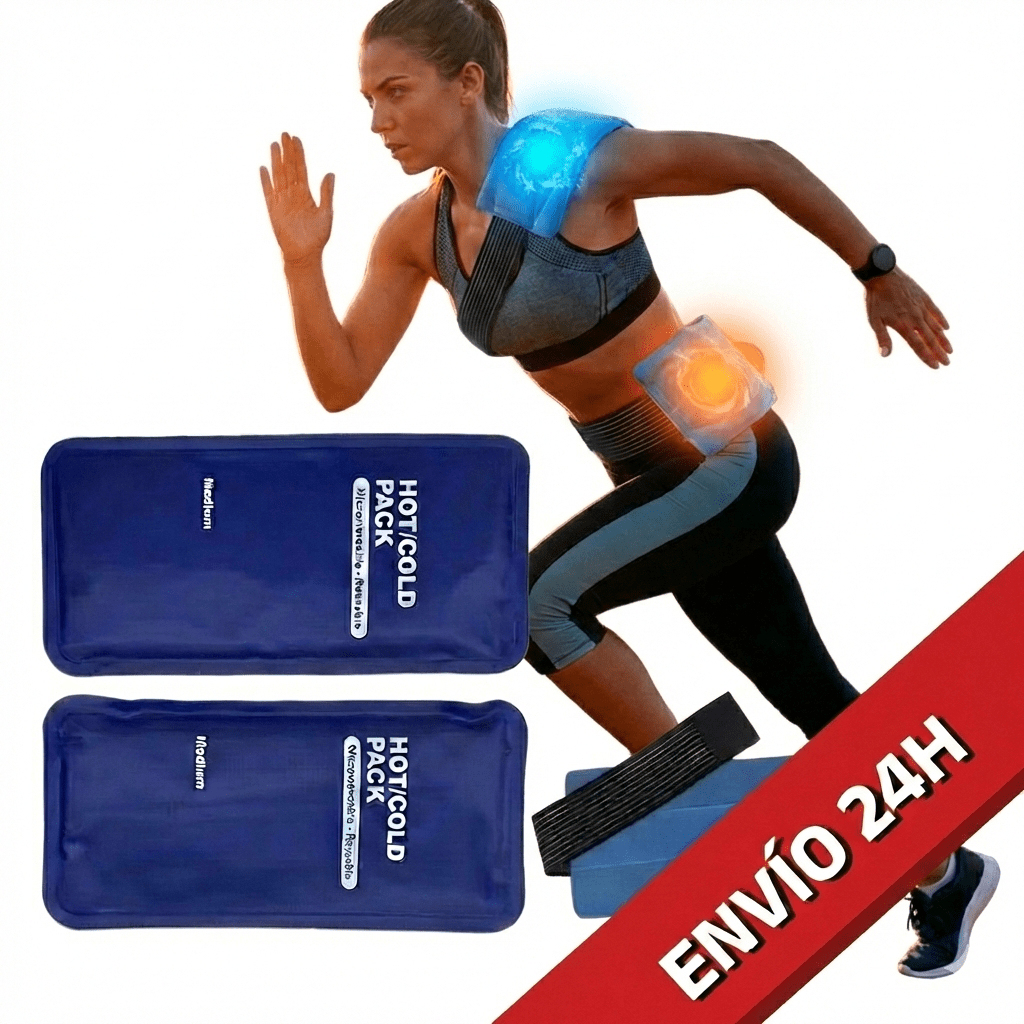 TEMU Pack de 2 x bolsa de Gel Frío Reutilizable - 1 multiposición de tela. frío / para fisioterapia. Hielo para lesiones deportivas y saco térmico