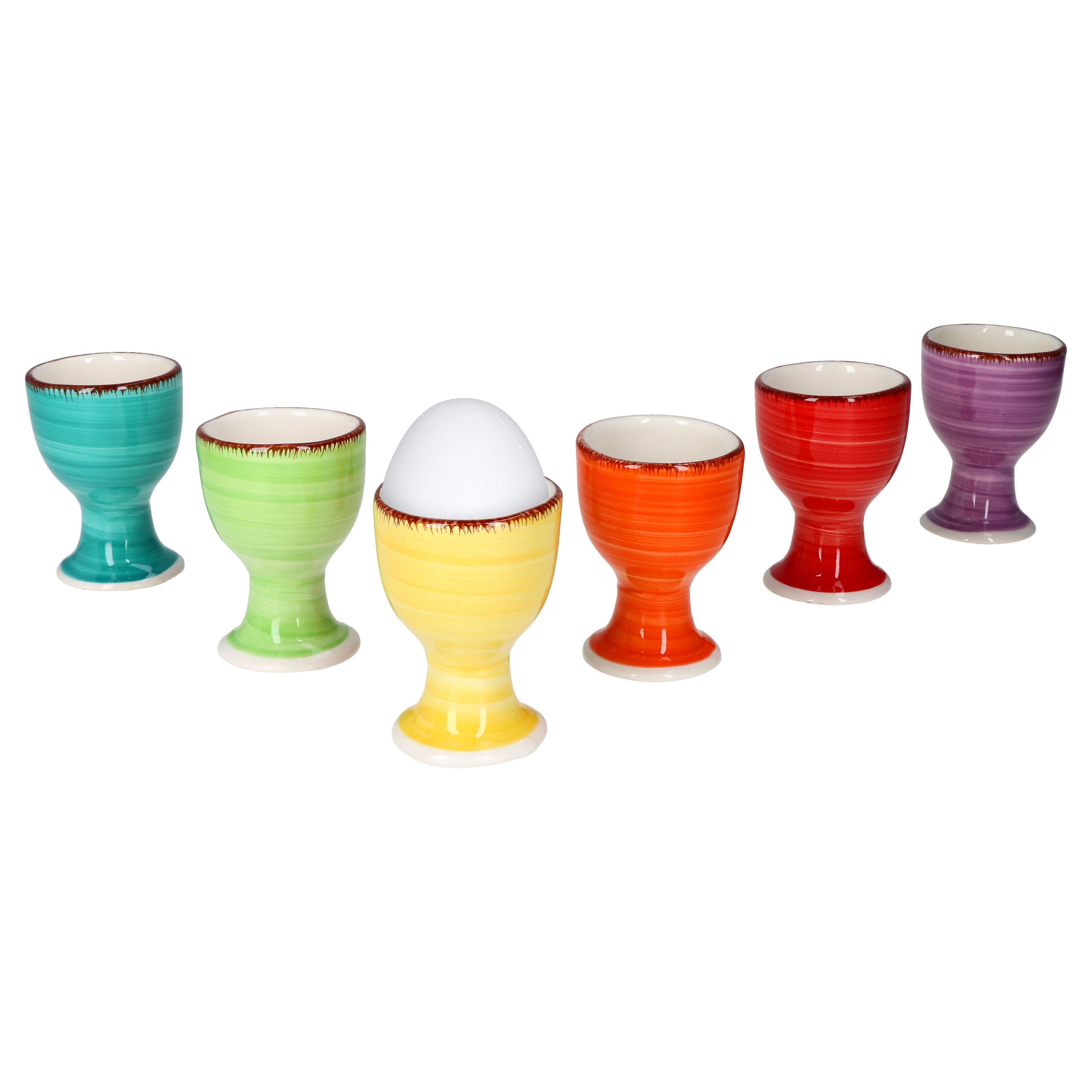 E-shop 6er Set Eierbecher Uni bunt - 24326740