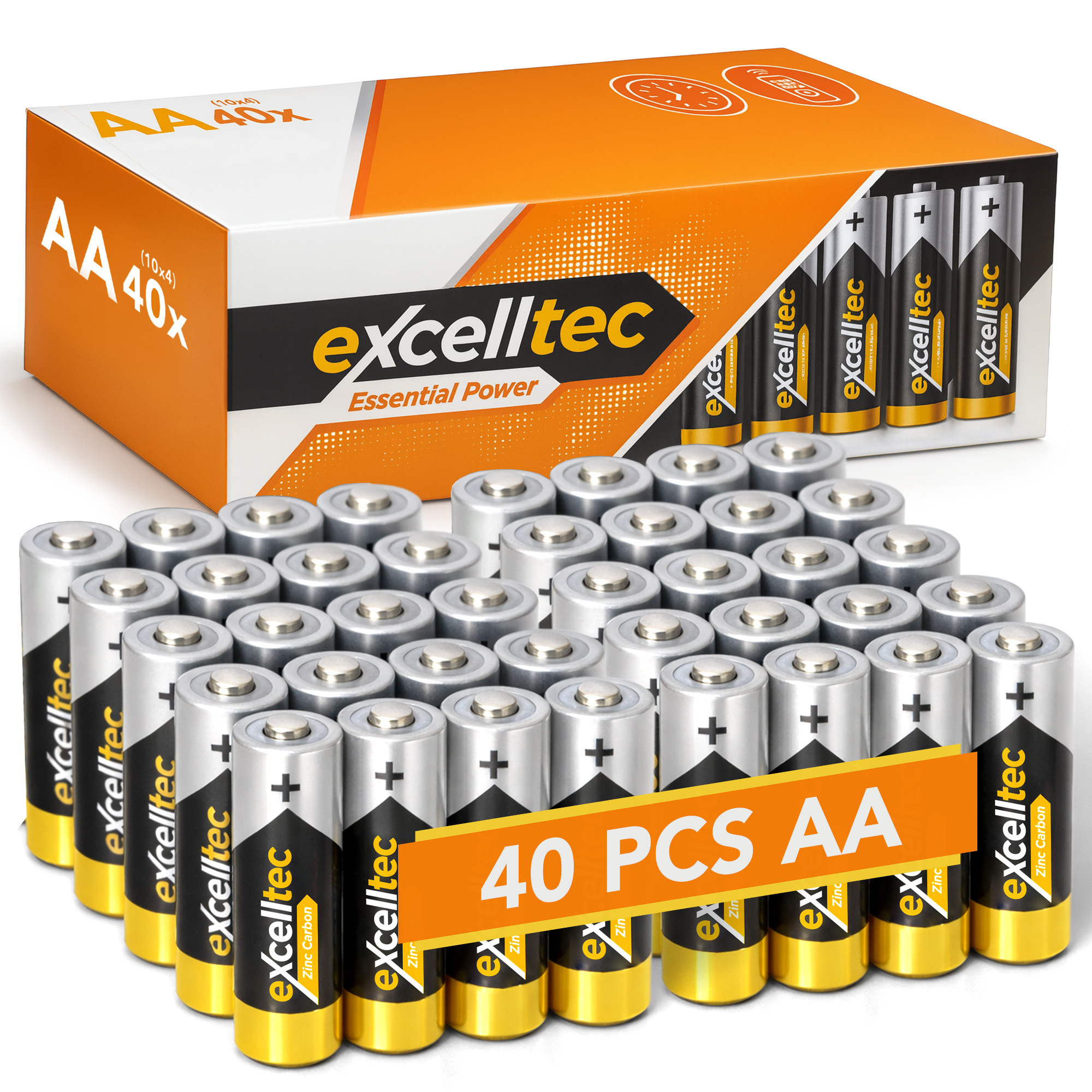 40 pack     carbon aa batteries reliable 1 5v household battery pack for remotes flashlights long lasting disposable batteries for everyday devices   for   use durable     with 10 year storage life ideal   for electronics clocks and controllers