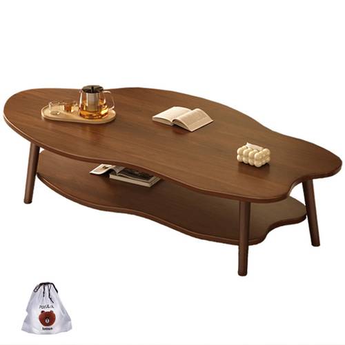 2 layer modern cloud shaped coffee table for the living room a stylish wooden coffee table with curved edges suitable for vintage in living rooms offices and bedrooms easy to for storage in living rooms and offices