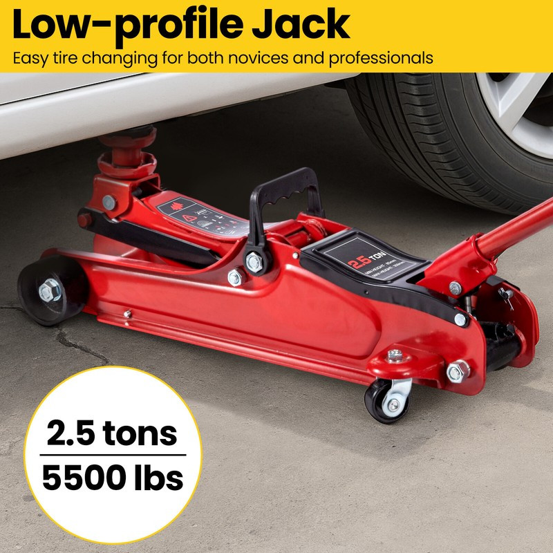 2.5 Ton Hydraulic Low Profile Floor Jack Heavy Duty Trolley Jack