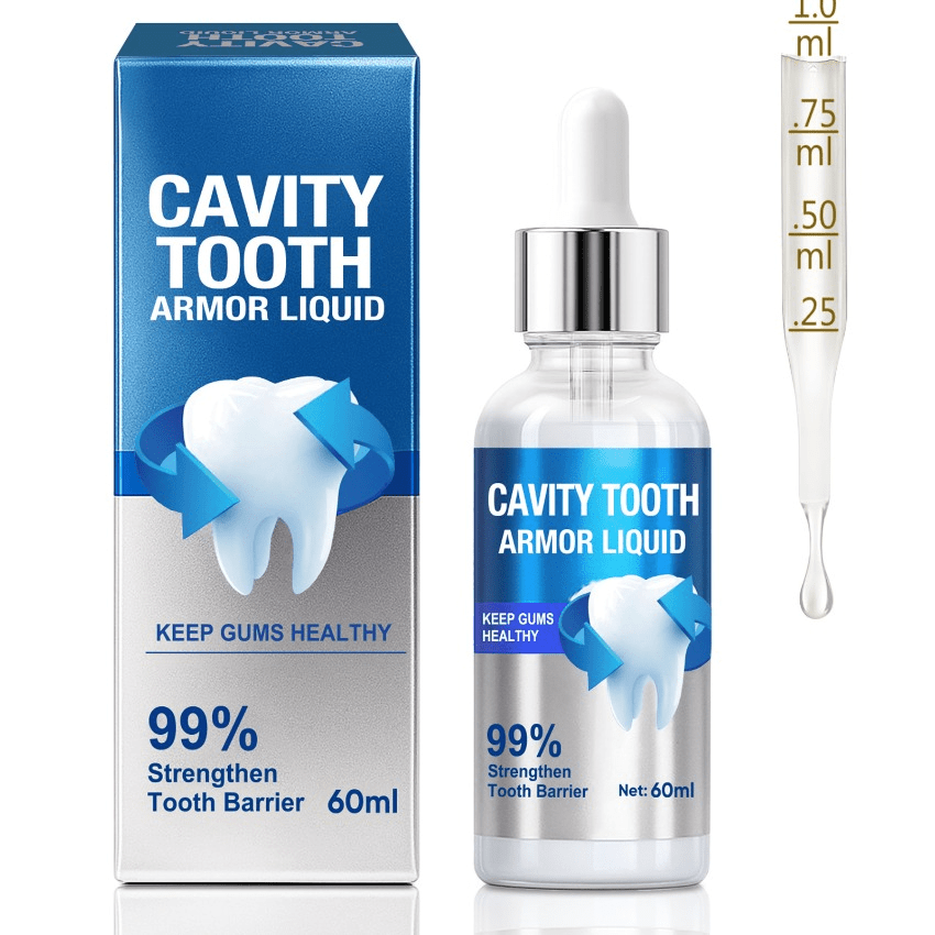 E-shop 60ml Zahn-Schutz-Liquid, Mundpflege-Tropfen für Zahnfleisch & Zahnschmelz, Stärkt die Zahnbarriere, Erfrischt den Atem, Tägliche Mundhygiene für