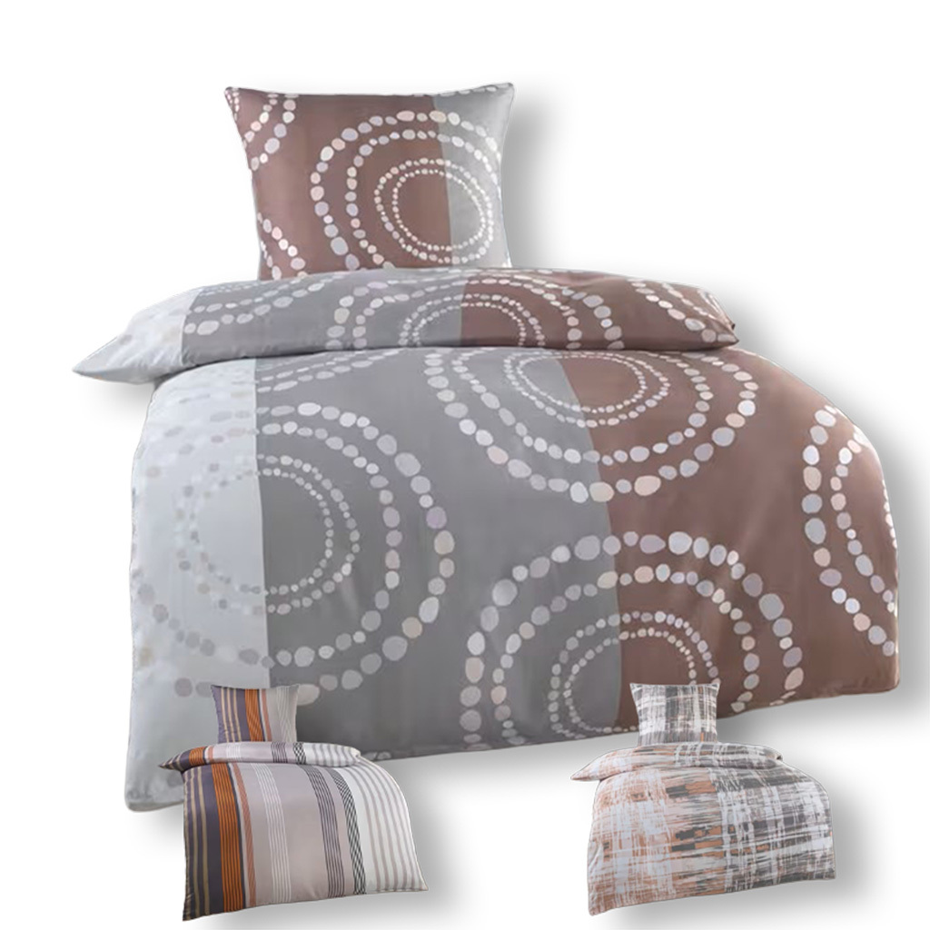 Light Summer Bedding 135x200 155x220 200x200 Microfiber Bed Sheet Set With Stylish Checkered Pattern, 1 Bed Sheet 200x200 Cm + 2 Pillowcase 80x80 Cm, For Single Bed With Zipper.