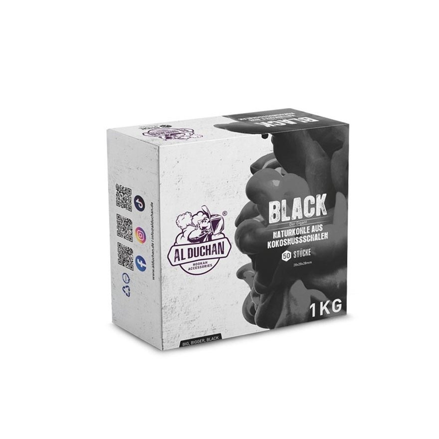 E-shop BLACK 28x28x28mm – Naturkohle 1kg / Shisha Kohle / Kohle