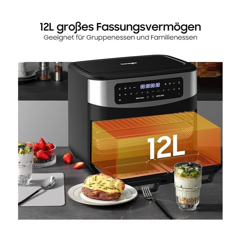 12L Dubbele Kamer Airfryer, XXL