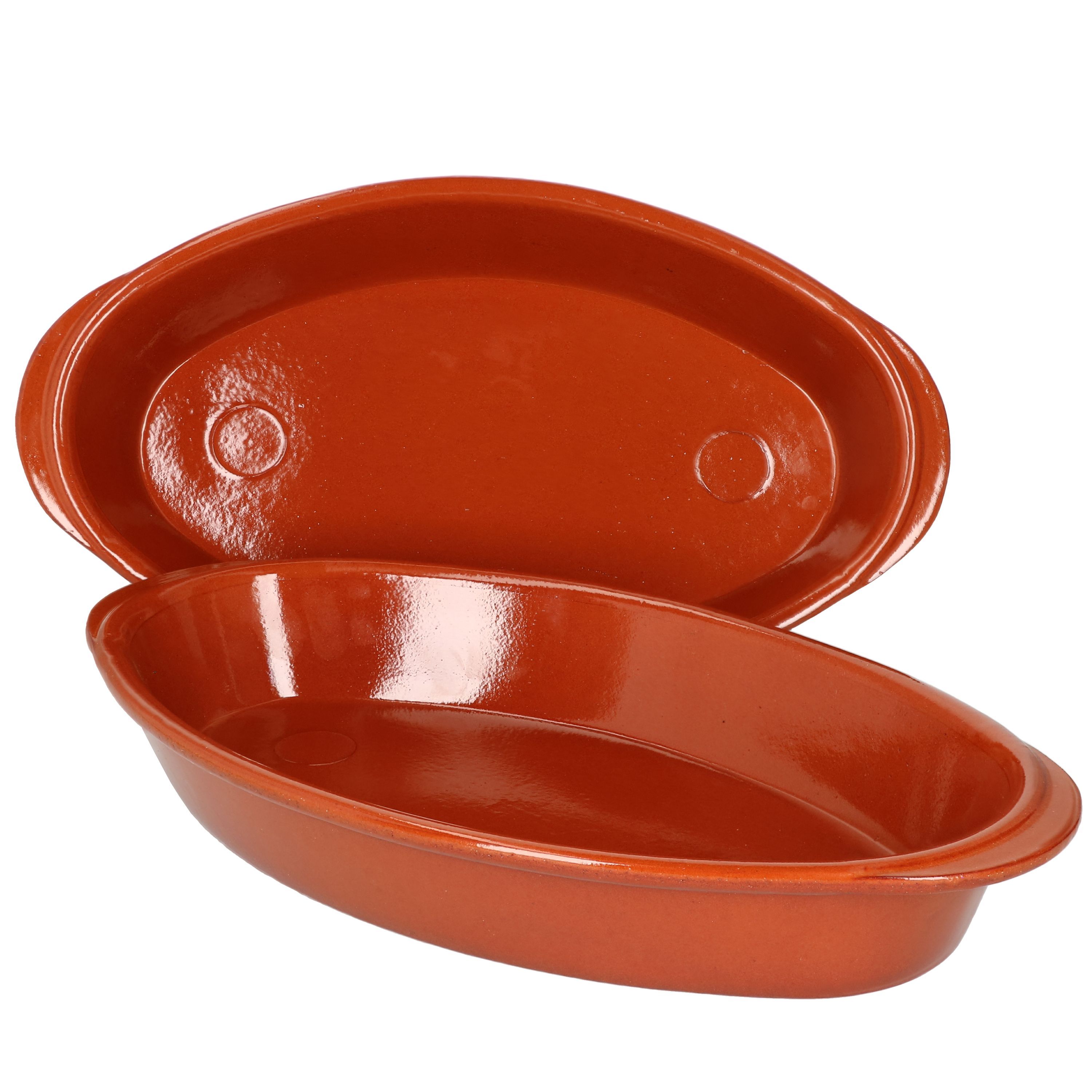 2-piece Set Oval Baking Dish Boris Tone 32x18cm M 99519