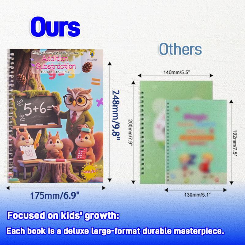 8-Pack Children's Magic Practice Copybooks Set with Pen