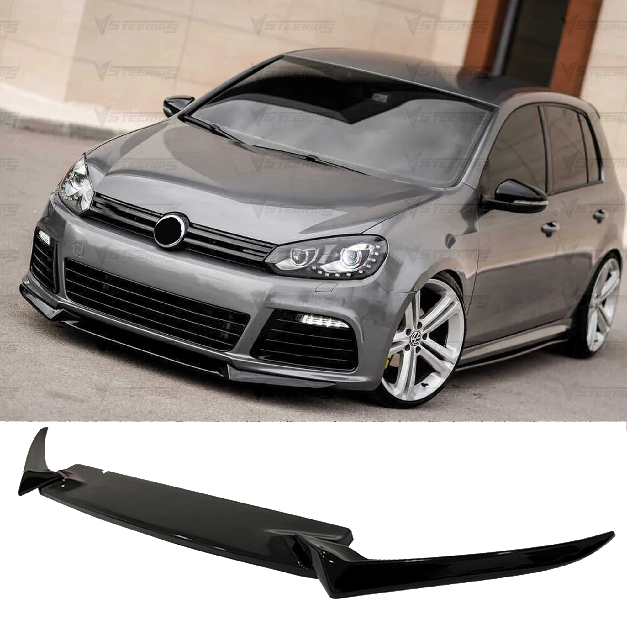 Front Bumper Lip Wrap For Vw Golf 6 R Mk6 2008-2012 Mrt Model 3pcs Adjustable Tuning Body Part Body Kit