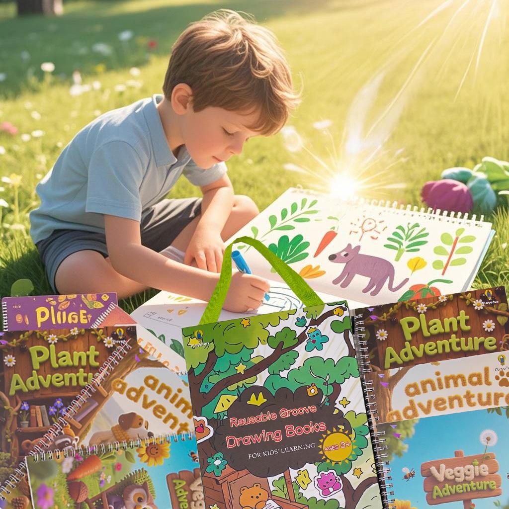 8-Pack Children's Magic Practice Copybooks Set with Pen