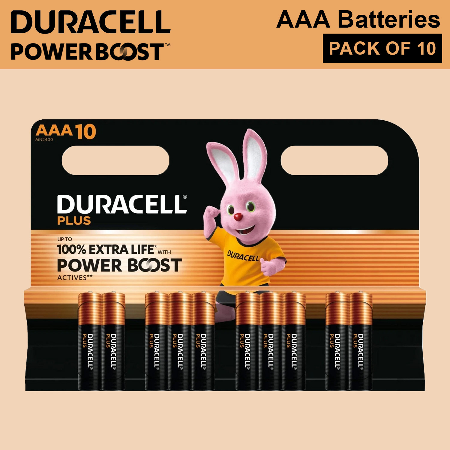 TEMU 10 Pack Duracell Plus Aaa Alkaline Batteries 1.5v With , Long-lasting Everyday Power For & Small Devices