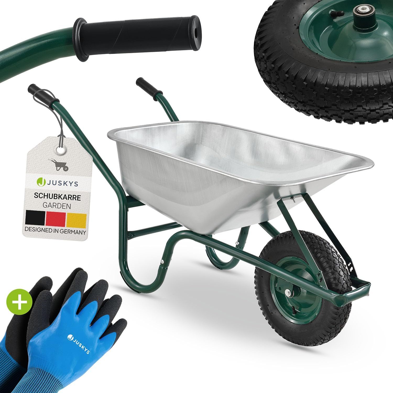 TEMU Garden Wheelbarrow 100l - Silver